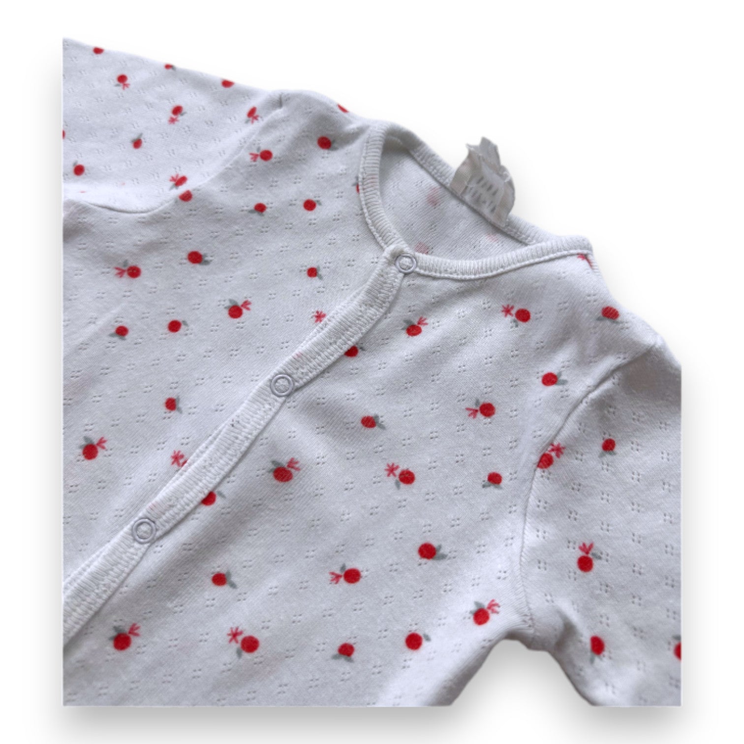 CARREMENT BEAU - White pajamas with prints - 3 months