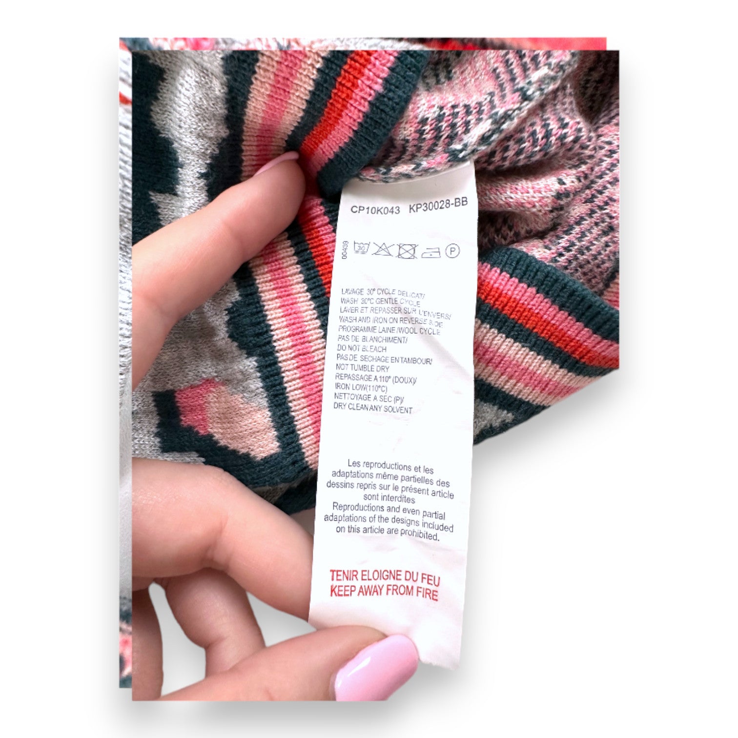 KENZO - Robe pull grise avec tigre brodé - 12 mois