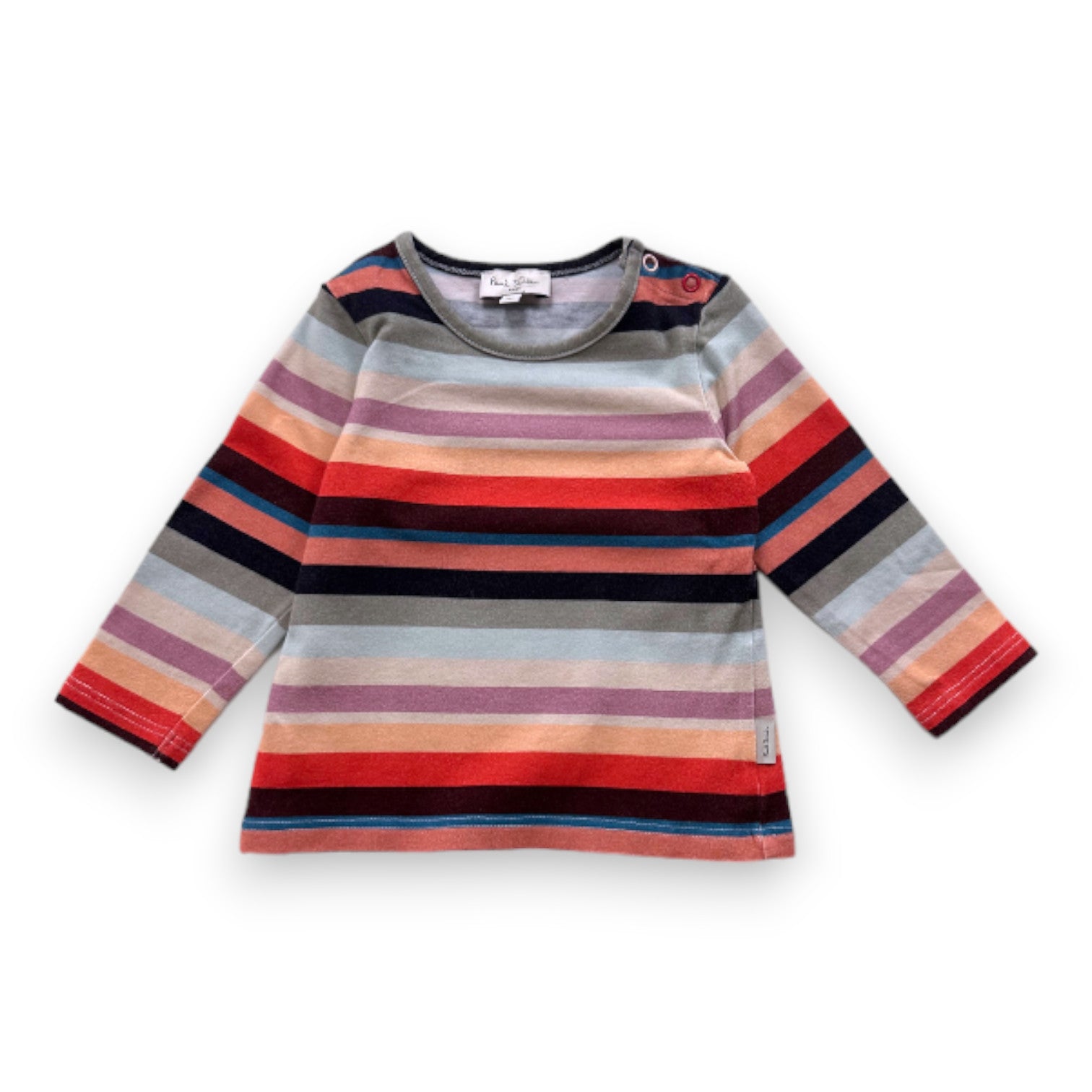 PAUL SMITH - T-shirt à manches longues multicolore à rayures - 9 mois