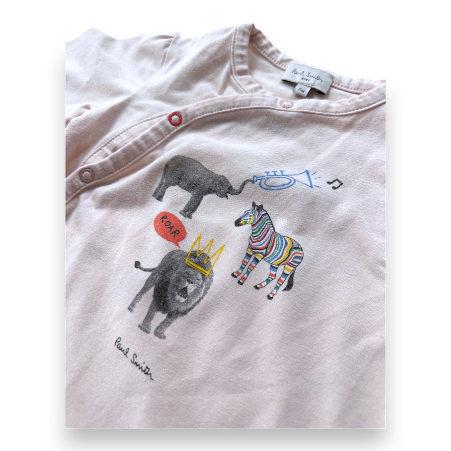 PAUL SMITH - Combianison rose avec imprimés - 6 mois