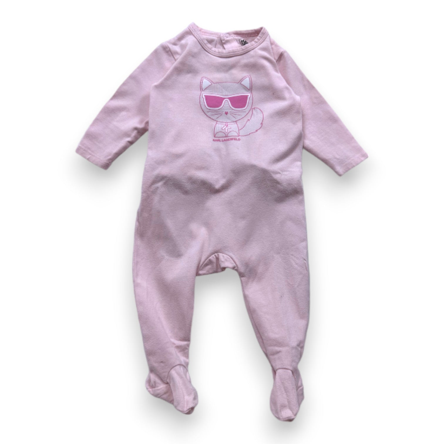 KARL LAGERFELD - Rosa Pyjama mit Aufdruck - 6 Monate