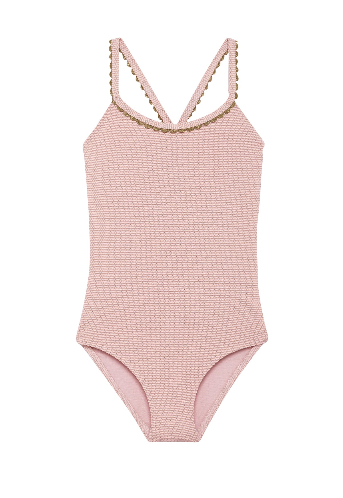 LISON PARIS - Maillot de bain une pièce rose et doré neuf - 2 ans