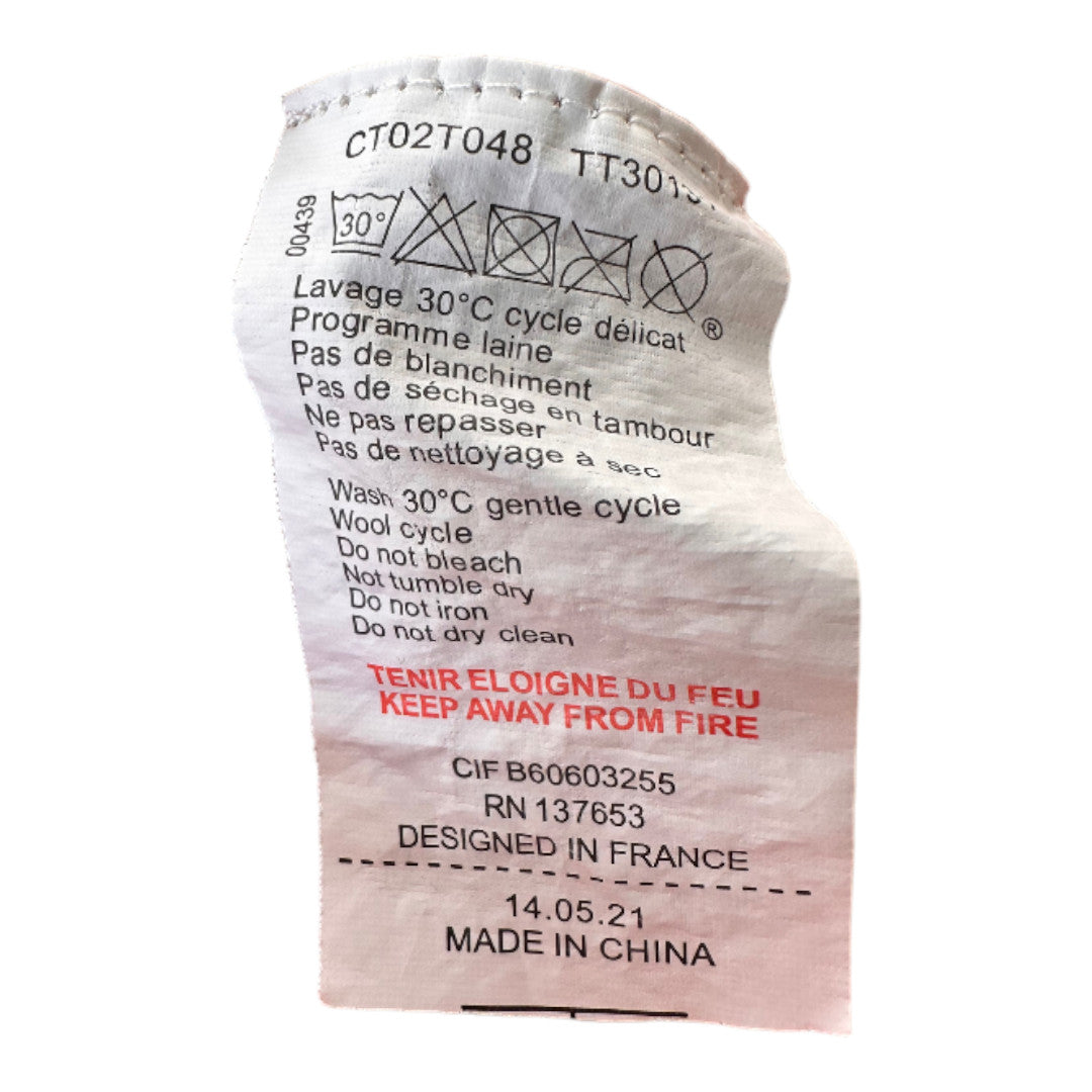 TARTINE & CHOCOLAT - Rosa Wollkleid mit Muster am Kragen - 12 Monate