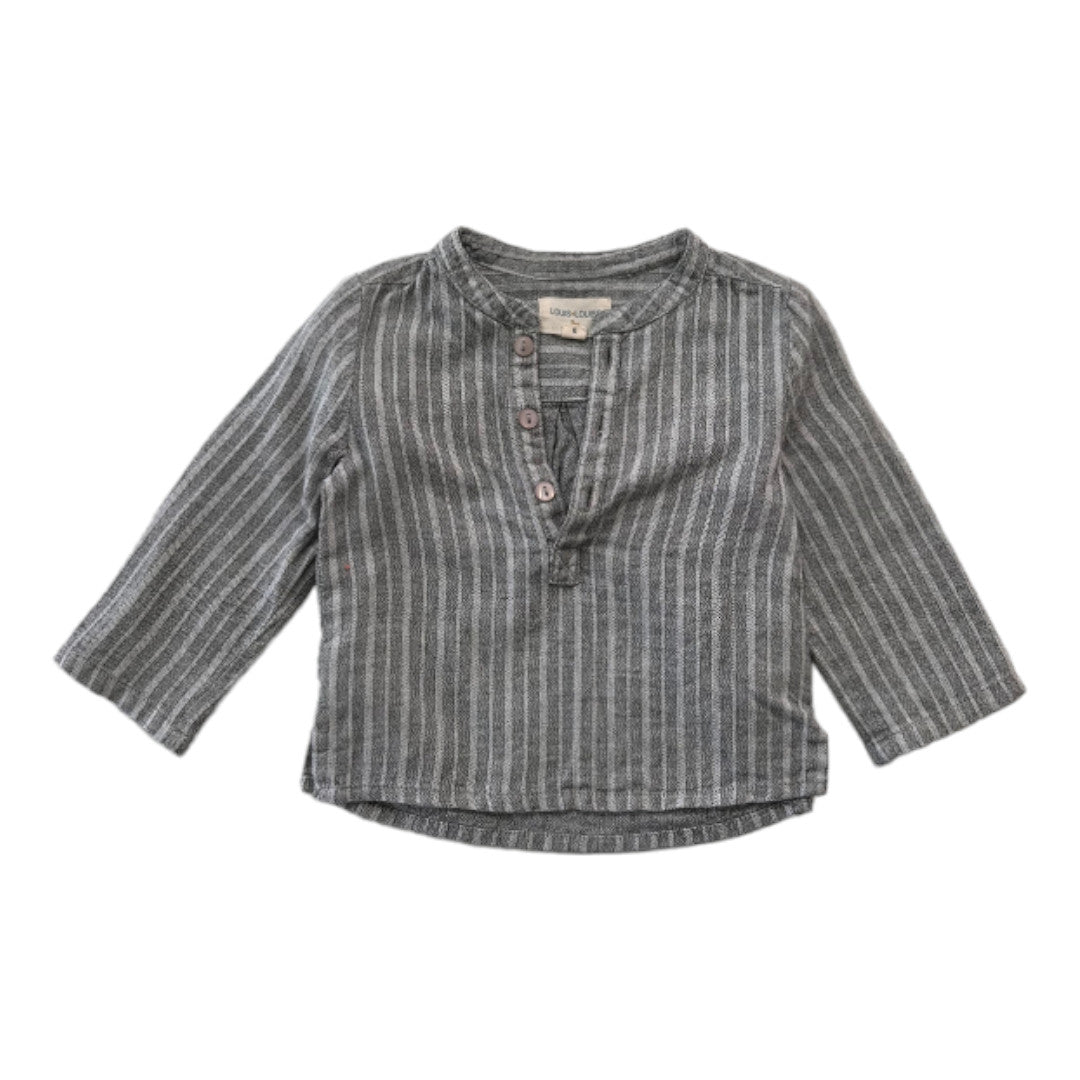 LOUIS LOUISE - Gray striped blouse - 6 months