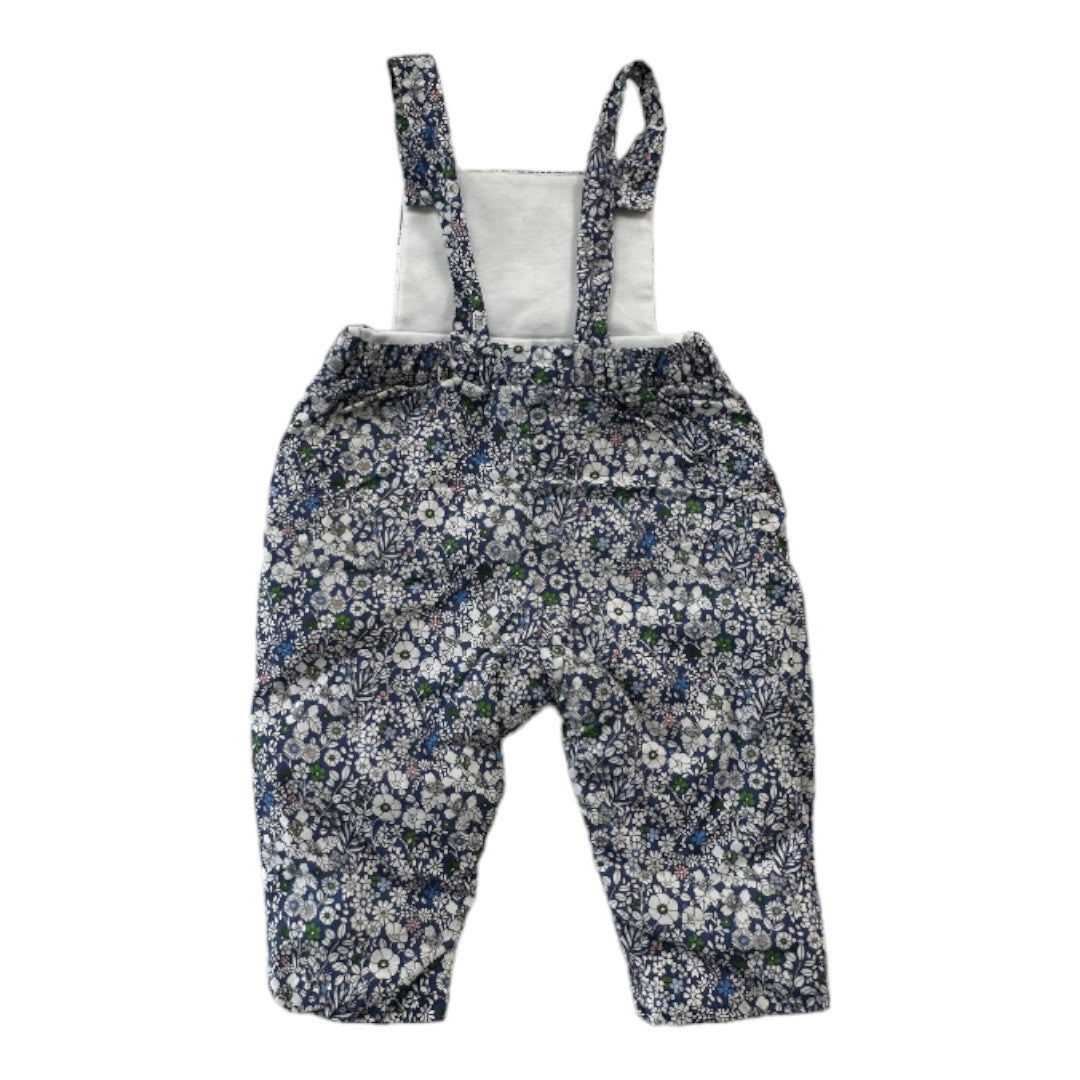 JACADI - Navy blue floral jumpsuit - 6 months