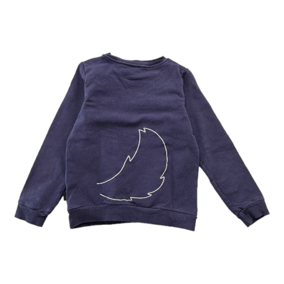 KARL LAGERFELD - Marineblaues Sweatshirt mit gestickter Katze - 8 Jahre