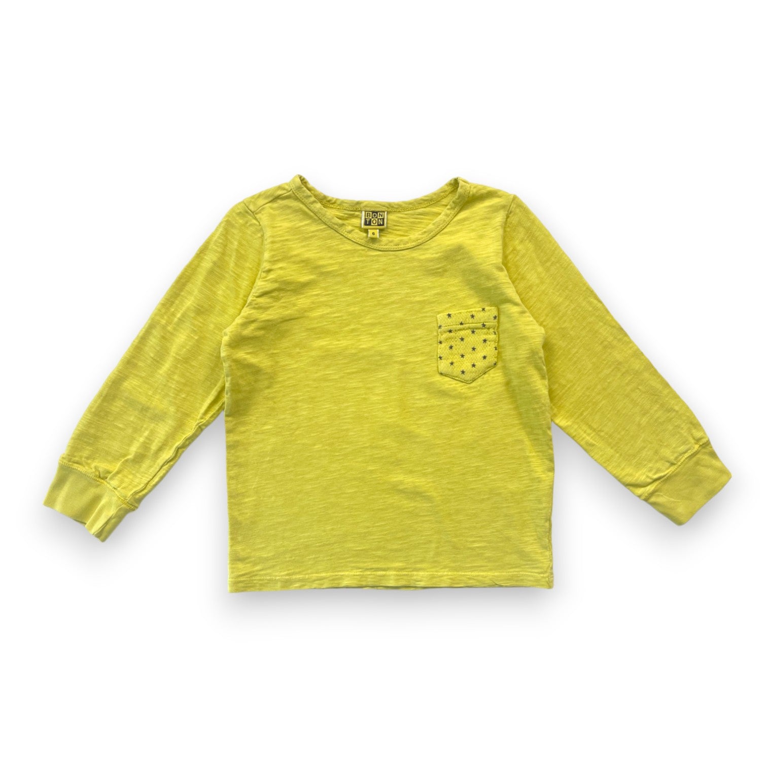 BONTON - Gelbes Langarm-T-Shirt - 6 Jahre