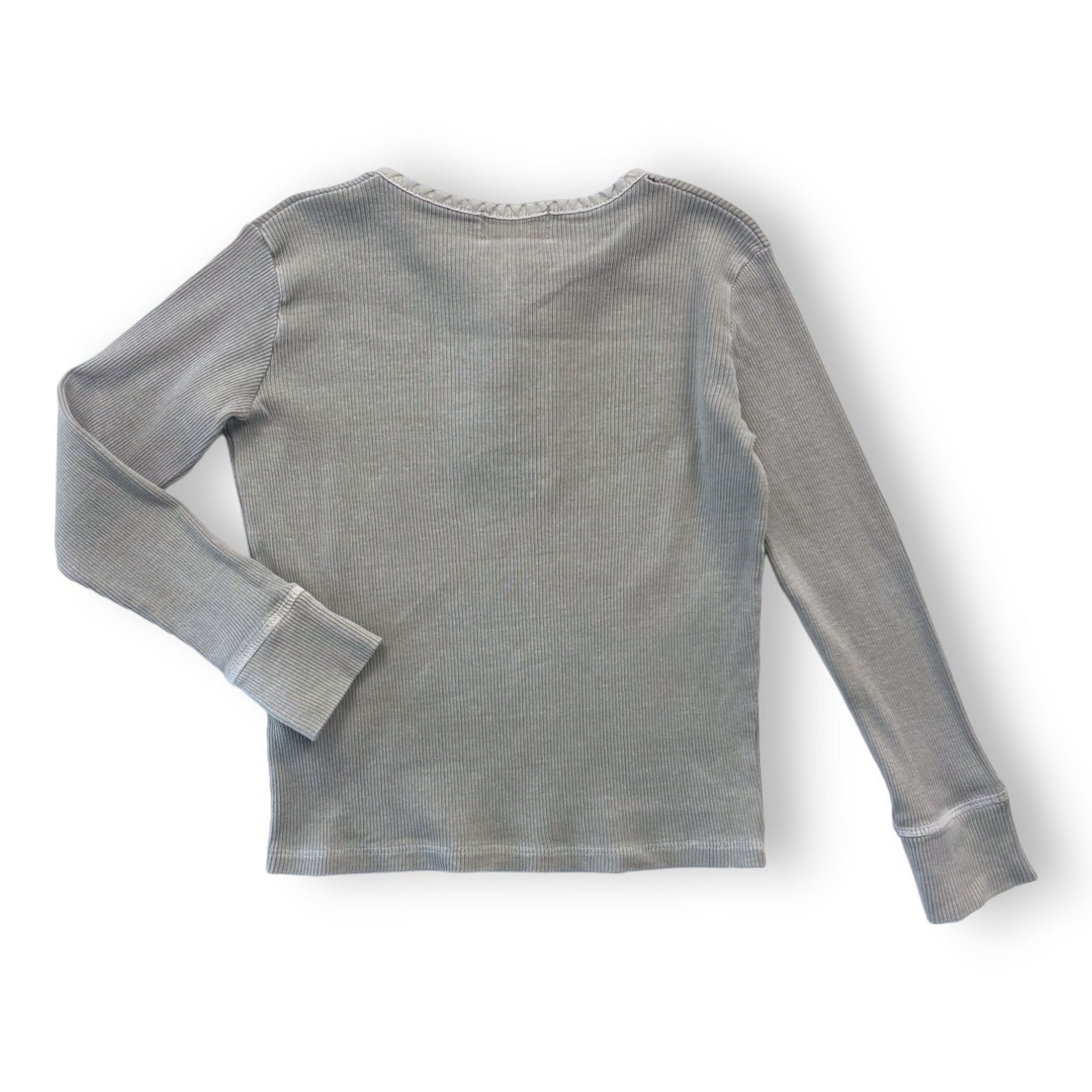BOBO CHOSES - Long-sleeved khaki ribbed T-shirt - 4/5 years