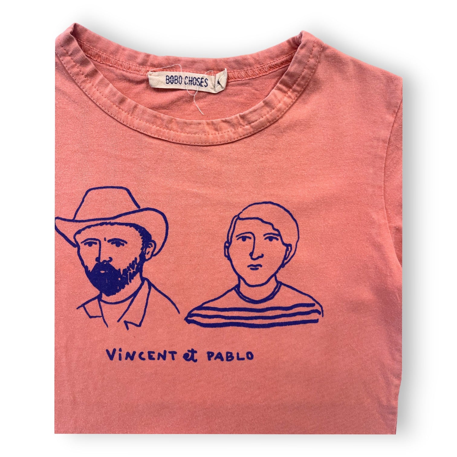 BOBO CHOSES - Rosa T-Shirt „Vincent und Pablo“ - 4/5 Jahre