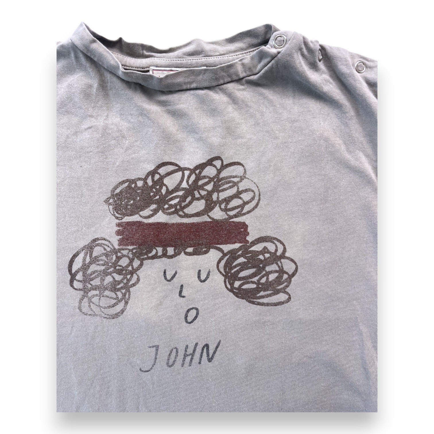 BOBO CHOSES - Grau gemustertes T-Shirt - 18/24 Monate