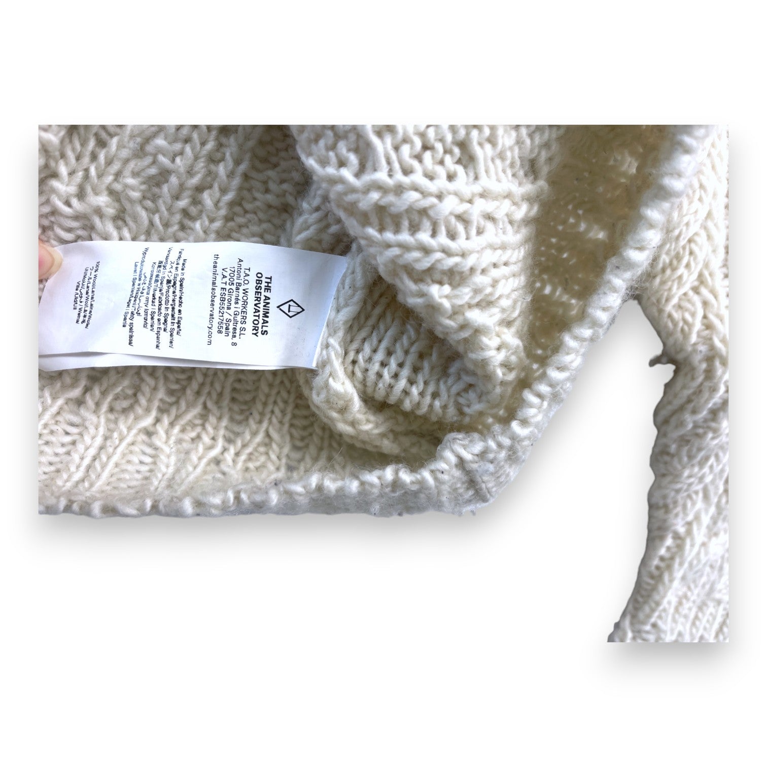 THE ANIMALS OBSERVATORY - Cremefarbener Zopfpullover - 4 Jahre