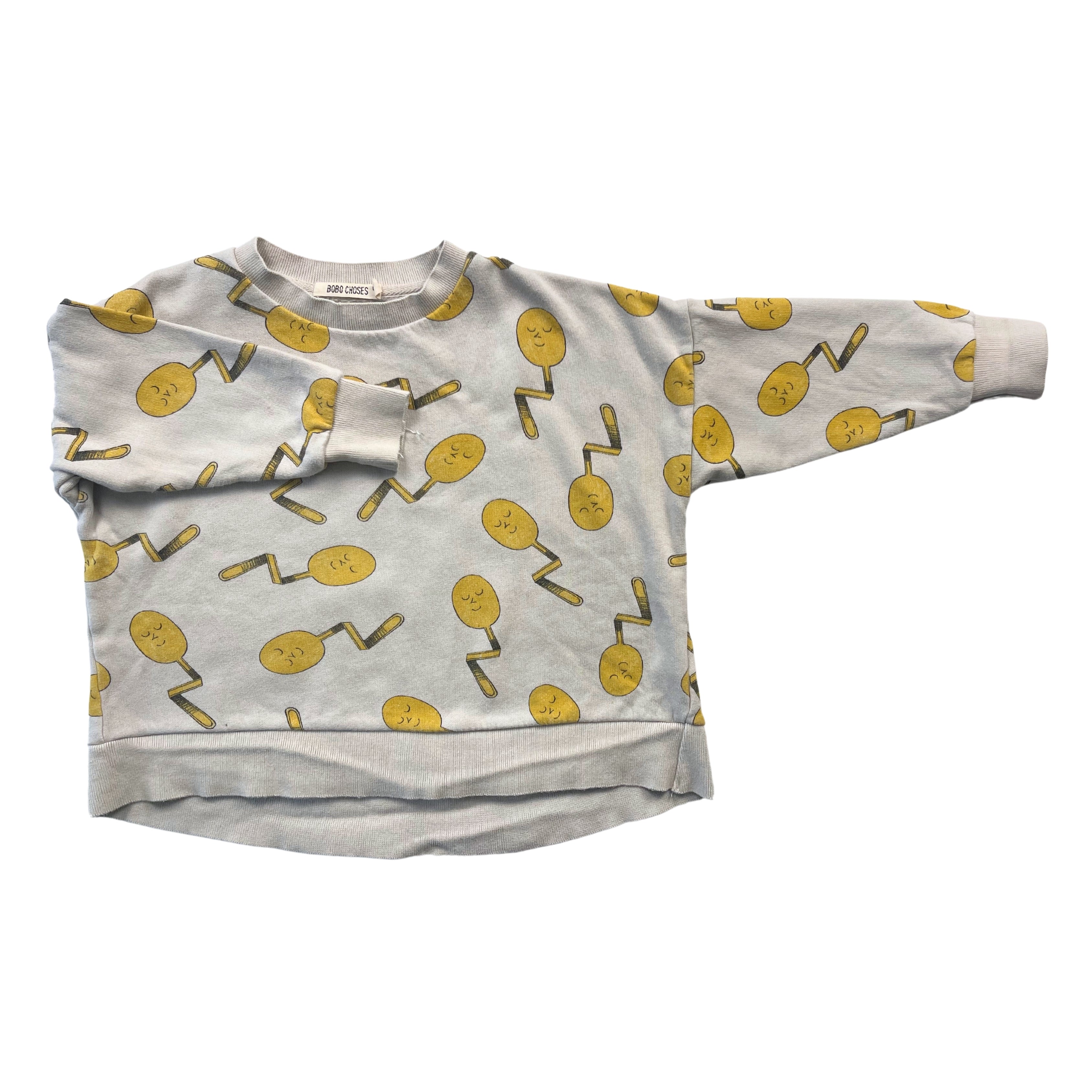 BOBO CHOSES - Cremefarbenes gemustertes Sweatshirt - 4/5 Jahre