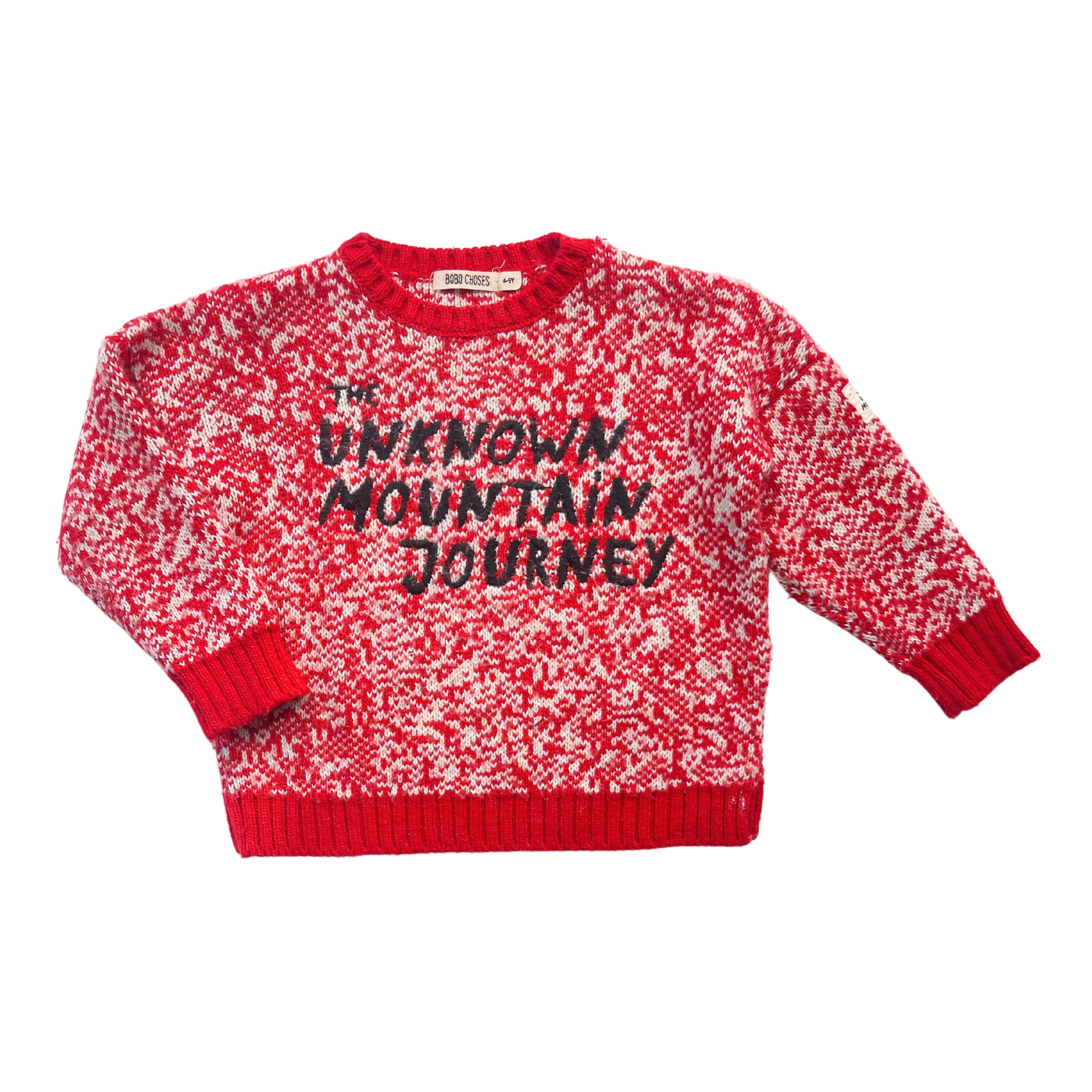 BOBO CHOSES - Rot-weißer Pullover - 4/5 Jahre
