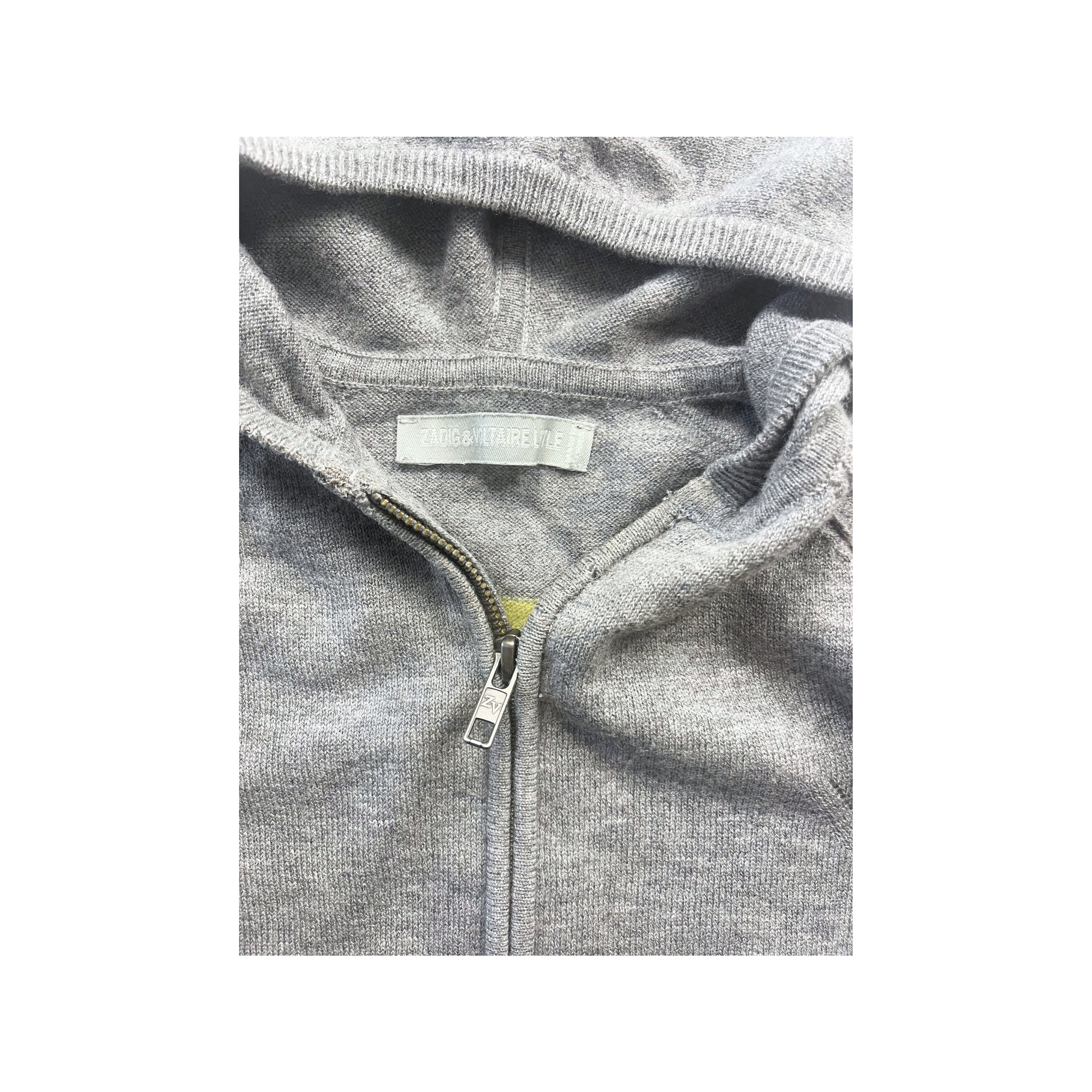 ZADIG & VOLTAIRE Grauer Wollhoodie - 18 Monate