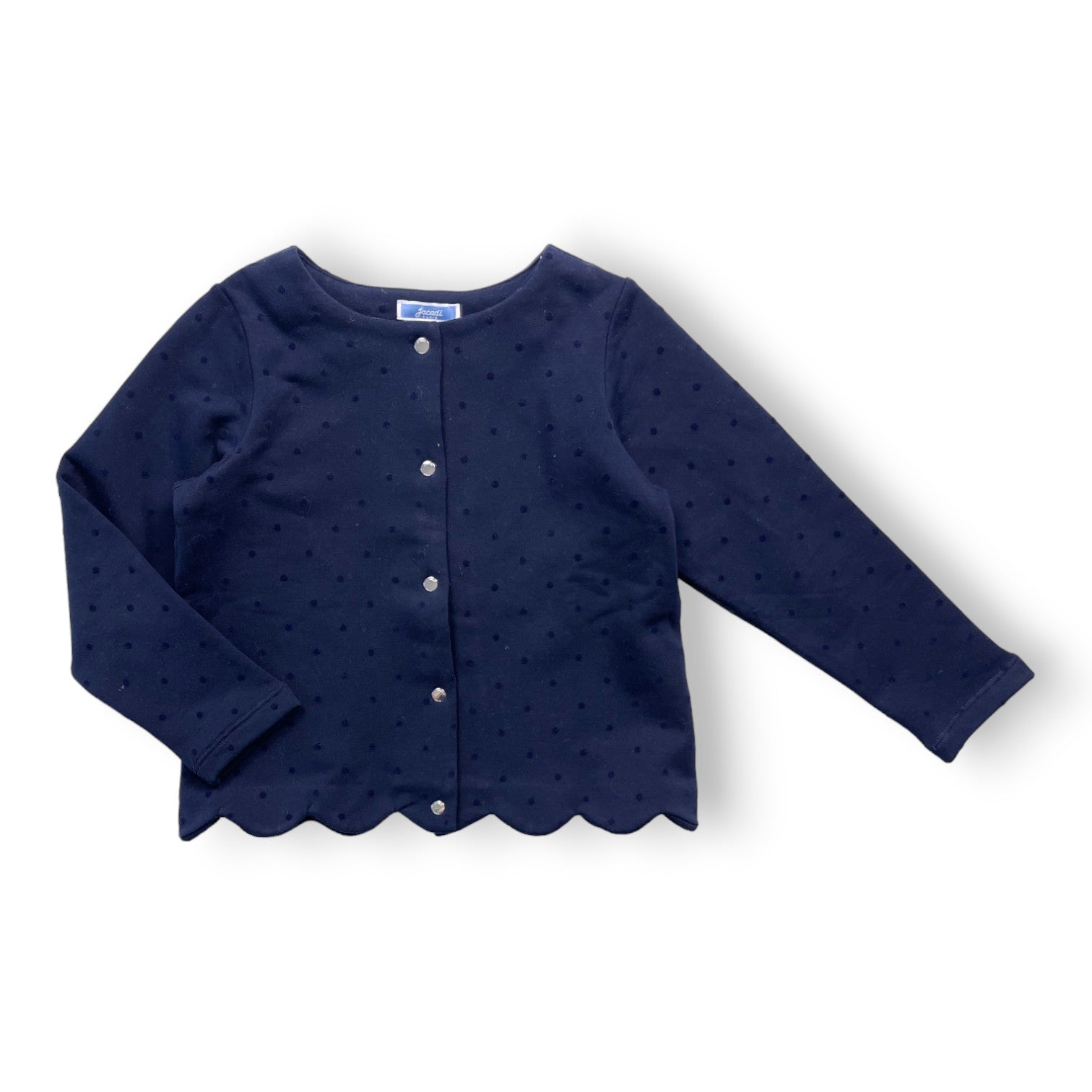 JACADI - Leichte marineblaue Jacke mit Punkten - 6 Jahre