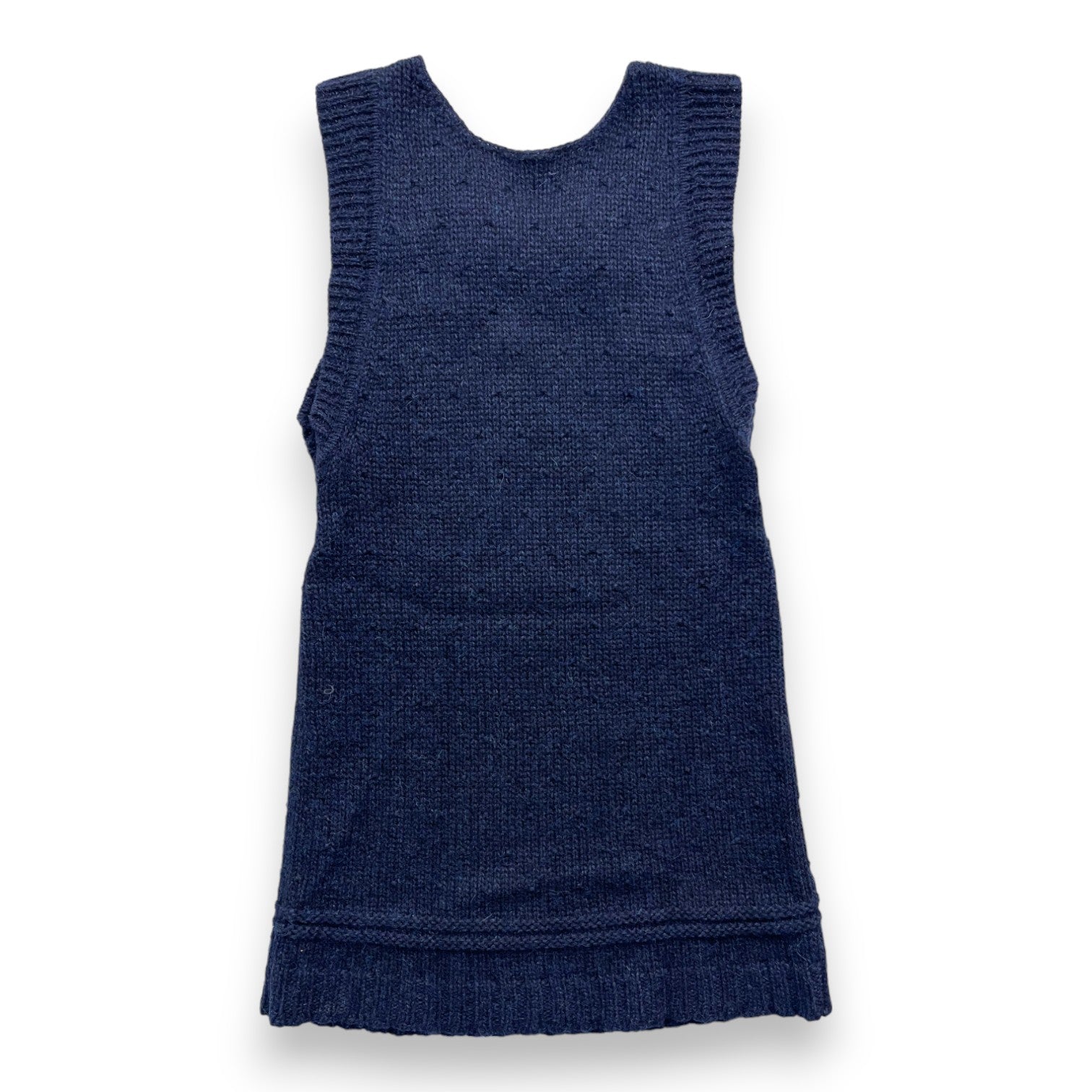 CHRISTIAN DIOR - Straight navy blue wool dress - 6 years