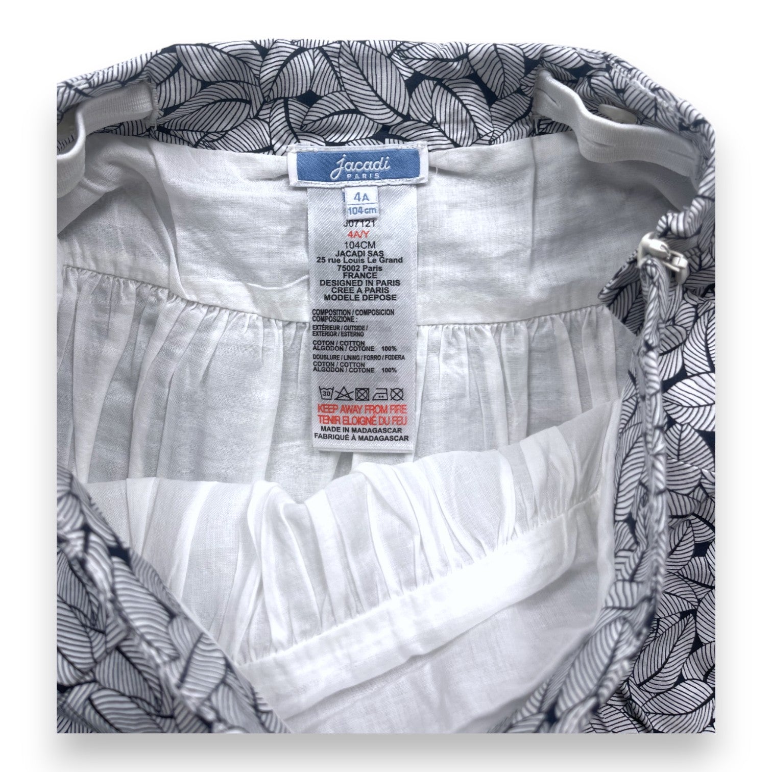 JACADI - Gemusterter Faltenrock - 4 Jahre