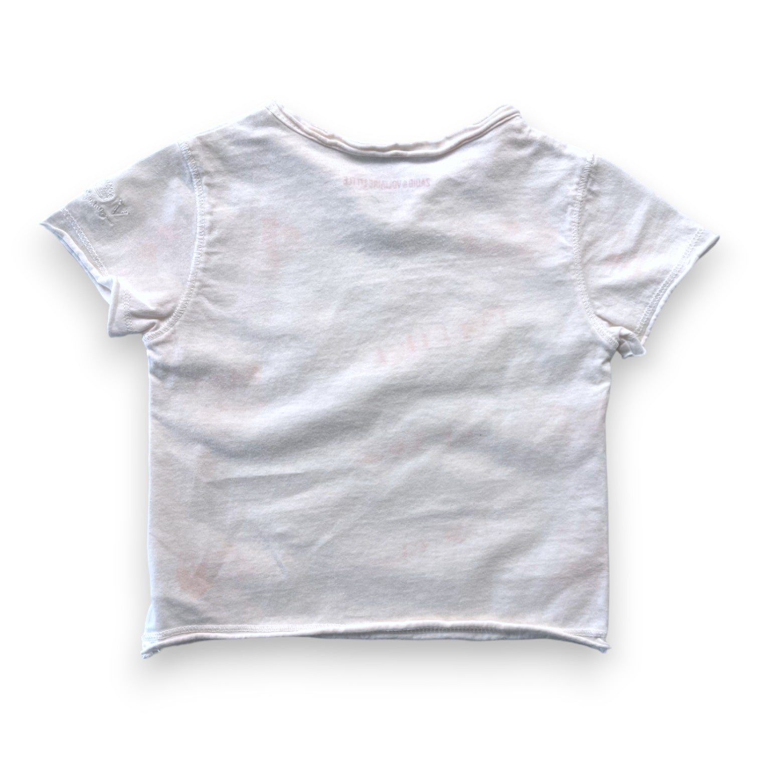 ZADIG & VOLTAIRE - Pink tie-dye "Peace" T-shirt - 6 months