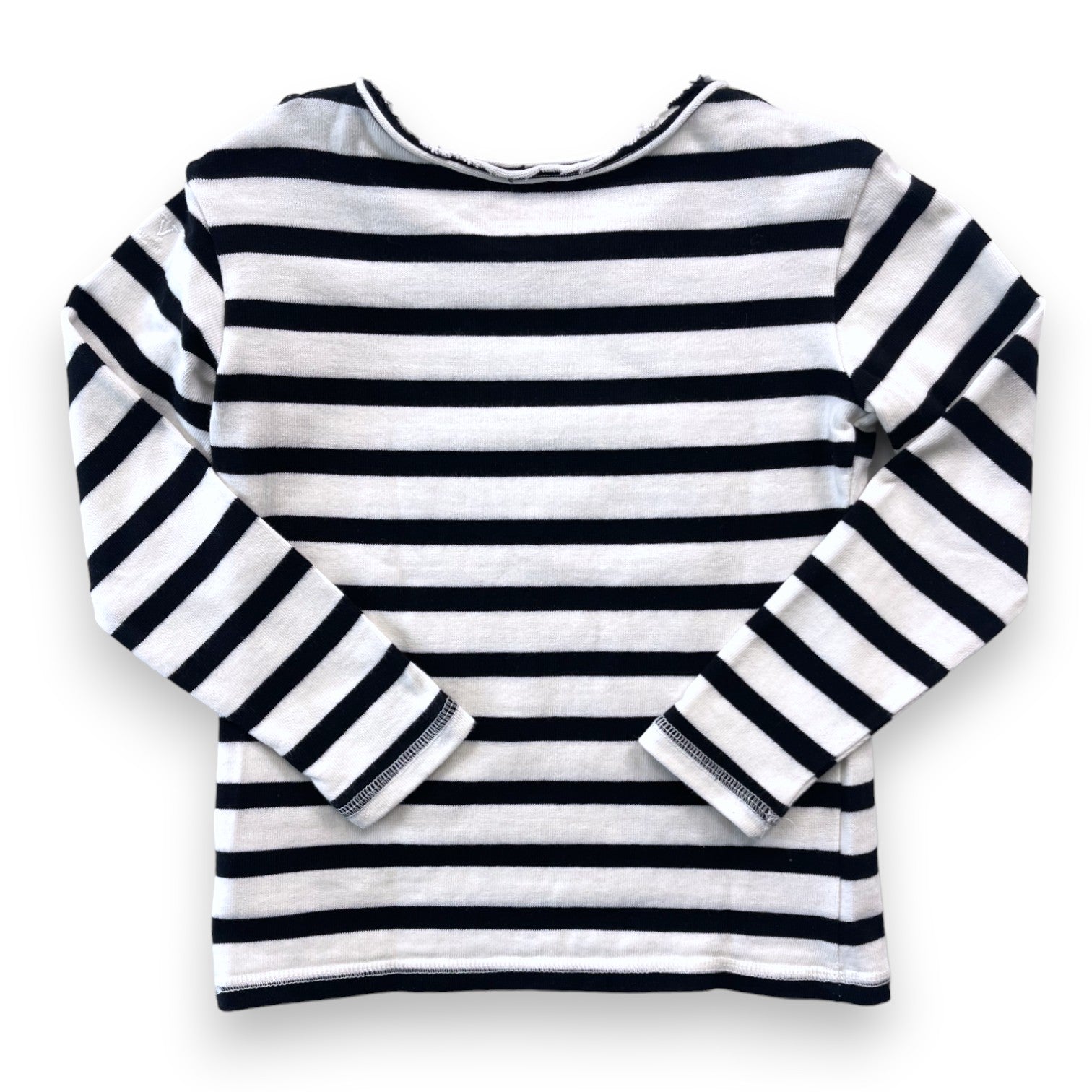 ZADIG & VOLTAIRE - Schwarz-weiß gestreifter Pullover - 6 Jahre