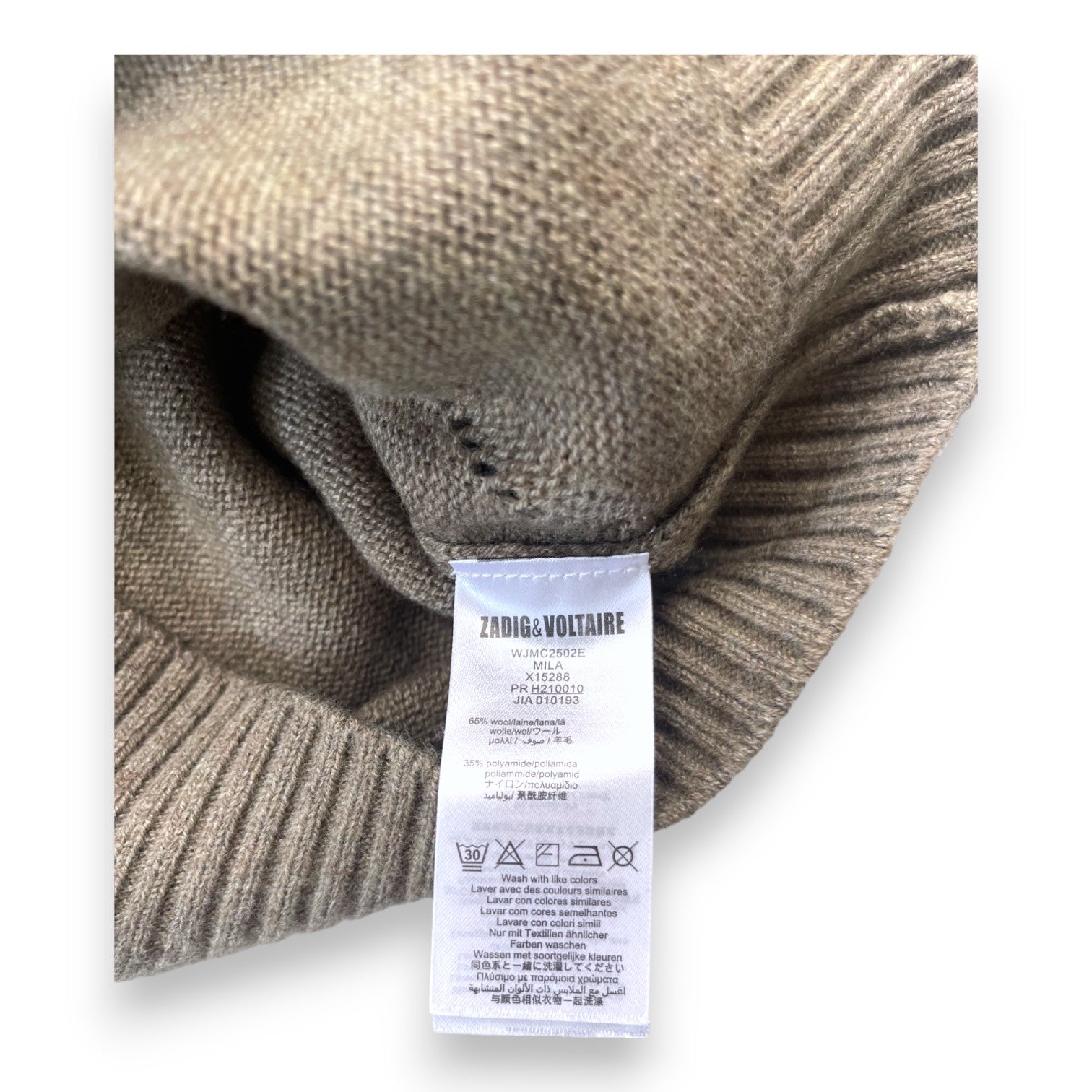 ZADIG & VOLTAIRE - Khaki wool sweater "ROCK" - 8 years