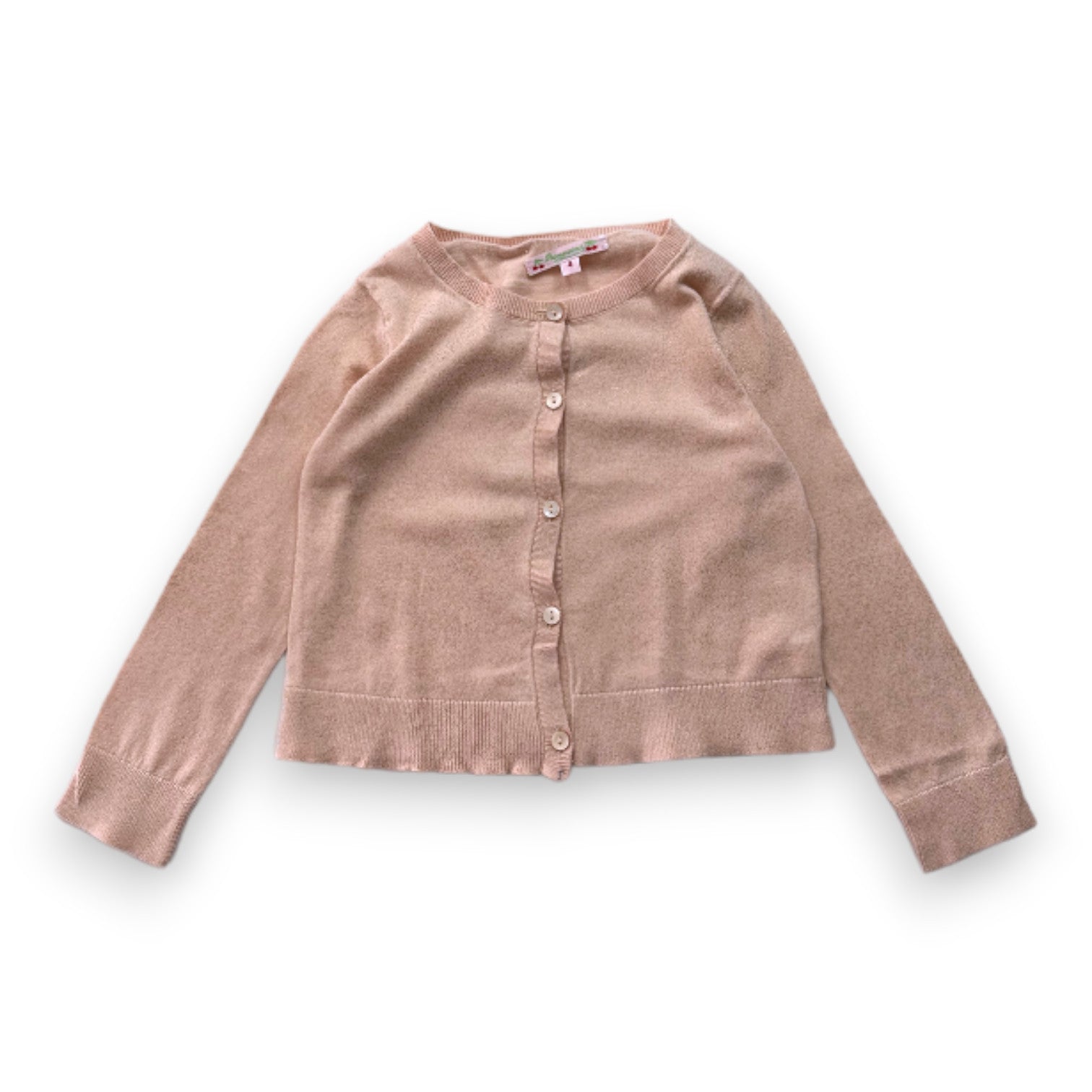 BONPOINT - Cardigan rose à paillettes - 4 ans