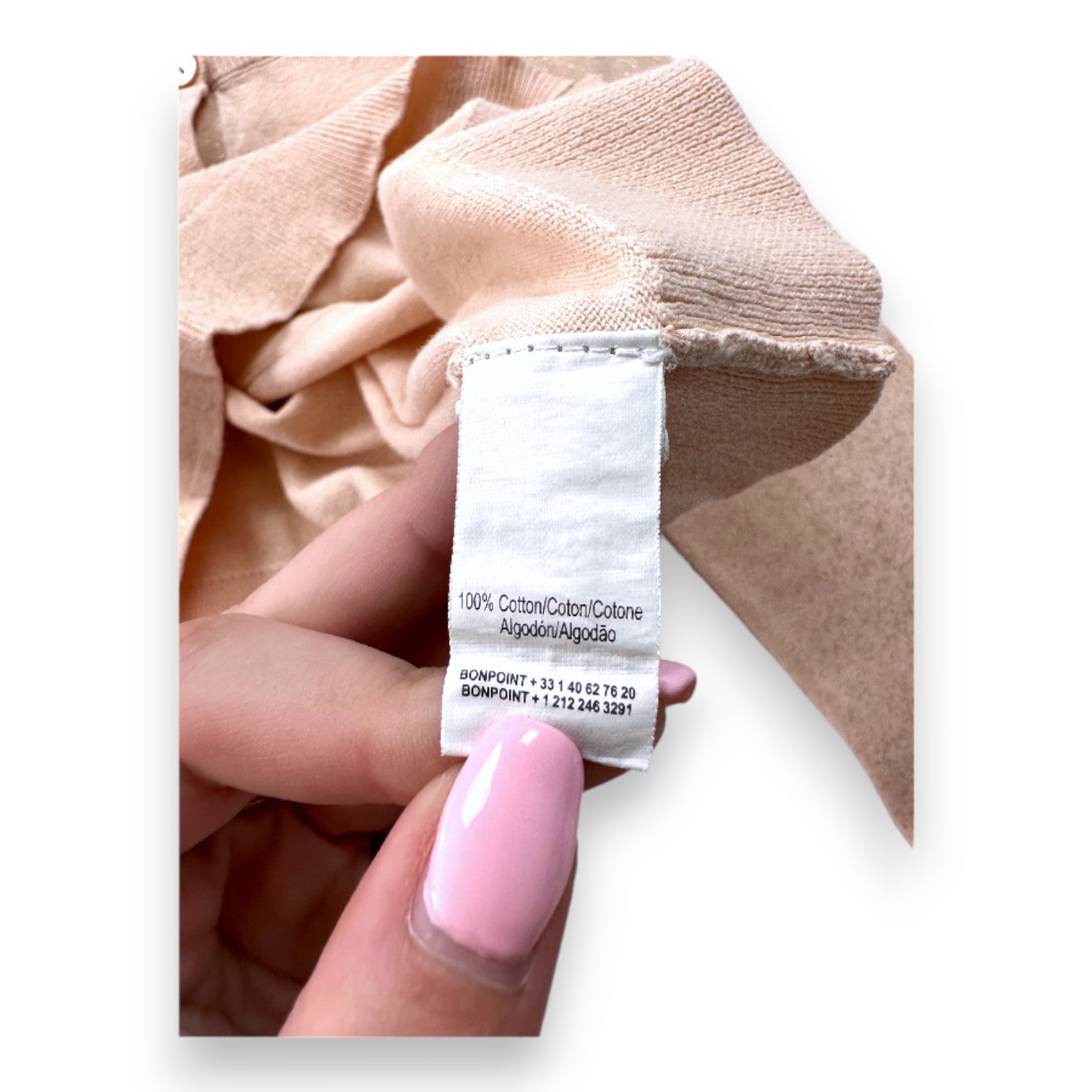 BONPOINT - Rosa Strickjacke mit Pailletten - 4 Jahre