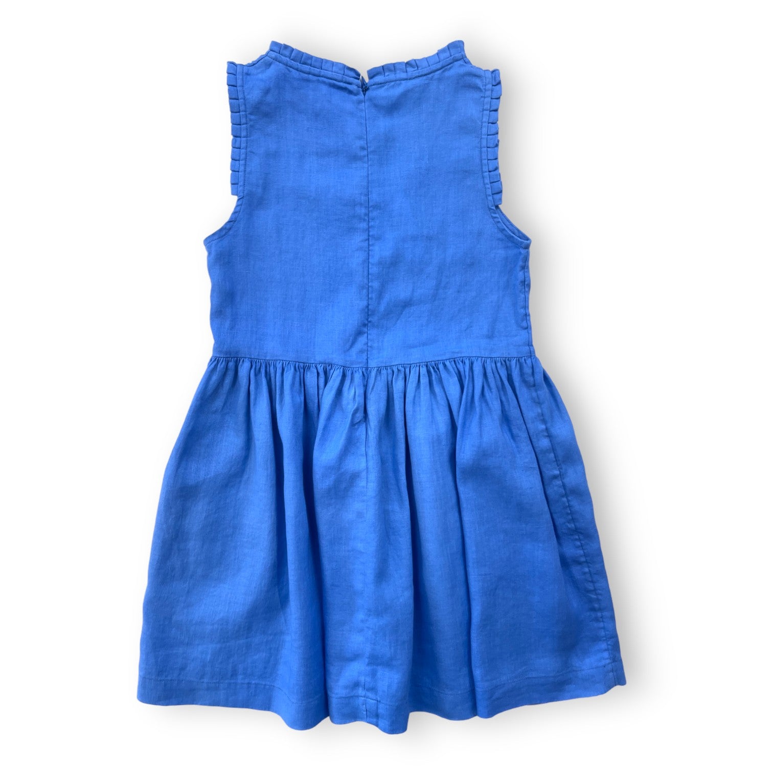 PETIT BATEAU - Blaues Leinenkleid (neu) - 8 Jahre
