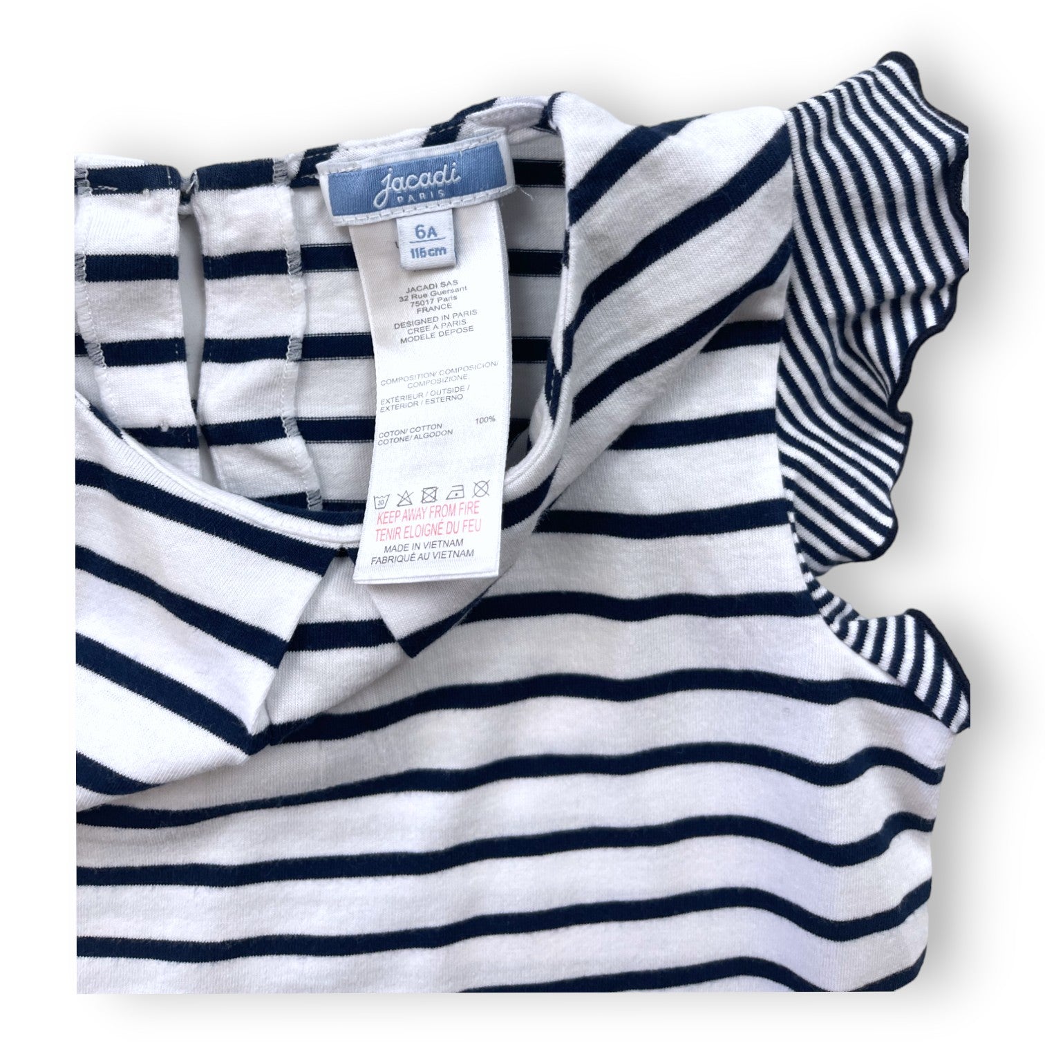 JACADI - Gestreiftes T-Shirt - 6 Jahre