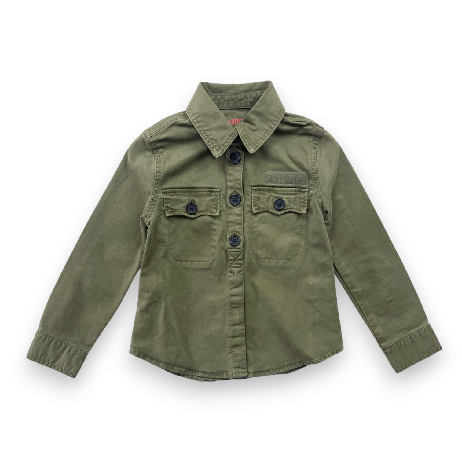 ZADIG & VOLTAIRE - Khaki-Hemd mit Aufnäher auf der Rückseite - 6 Jahre