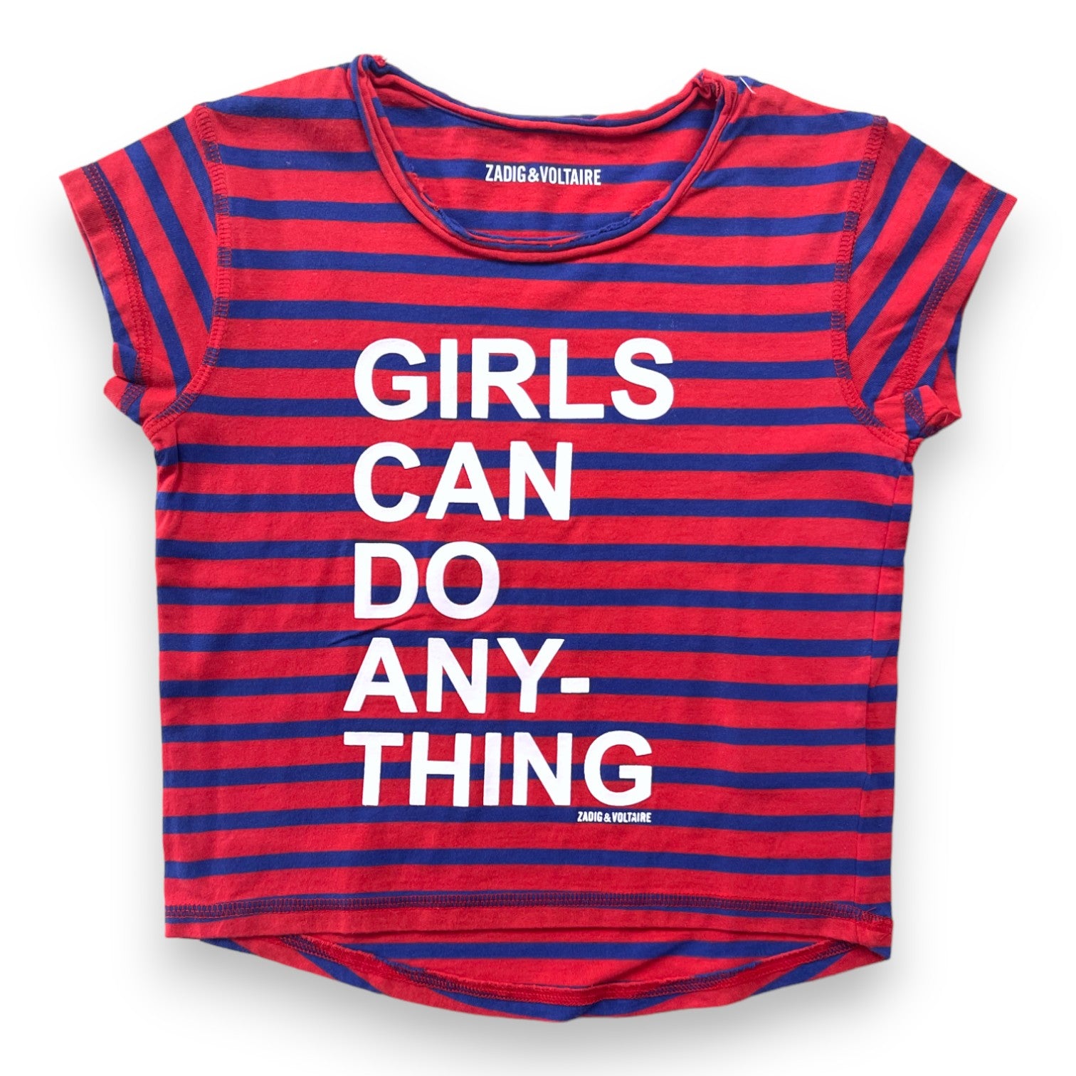 ZADIG & VOLTAIRE - Red and blue striped t-shirt - 6 years