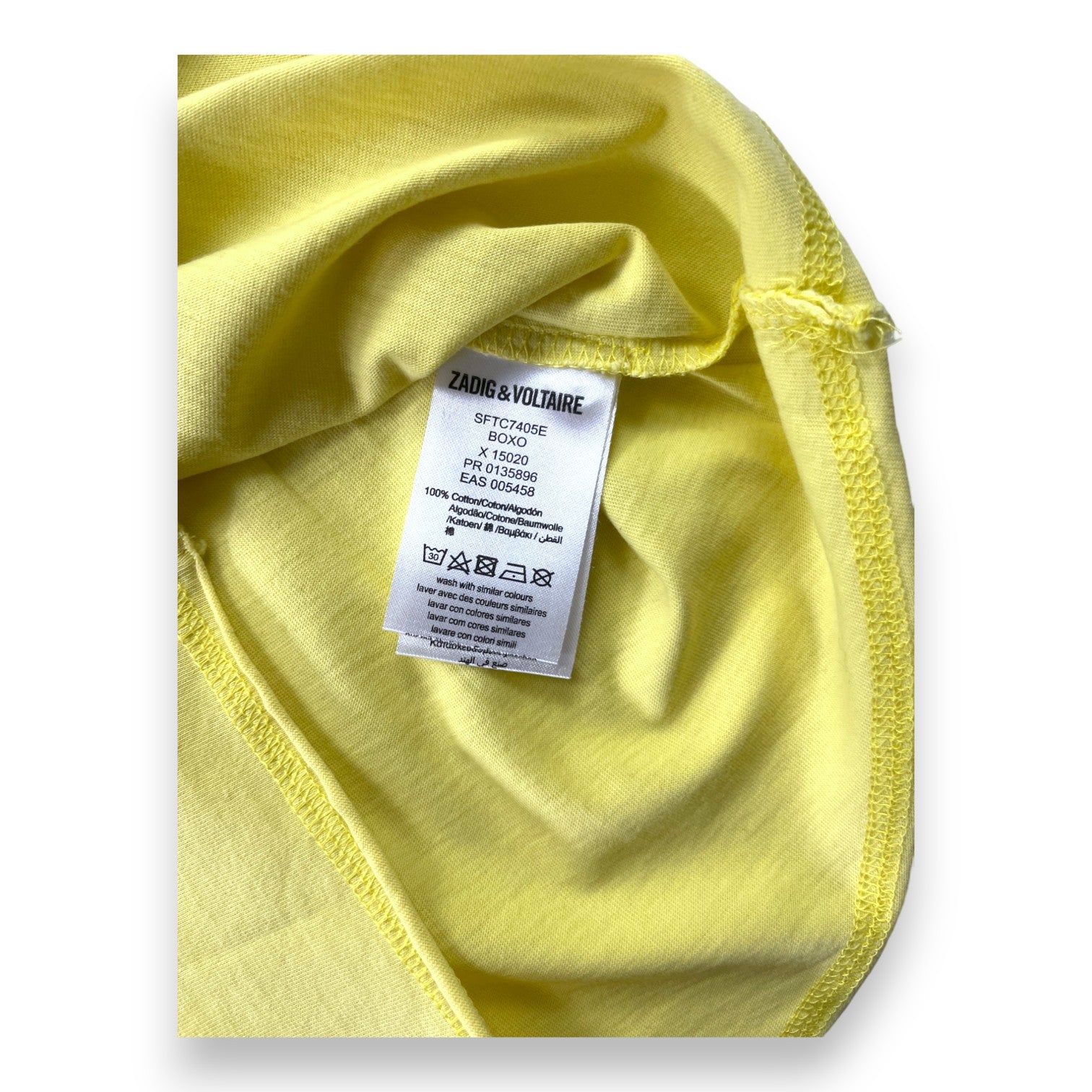 ZADIG & VOLTAIRE - Yellow T-shirt with inscription - 6 years