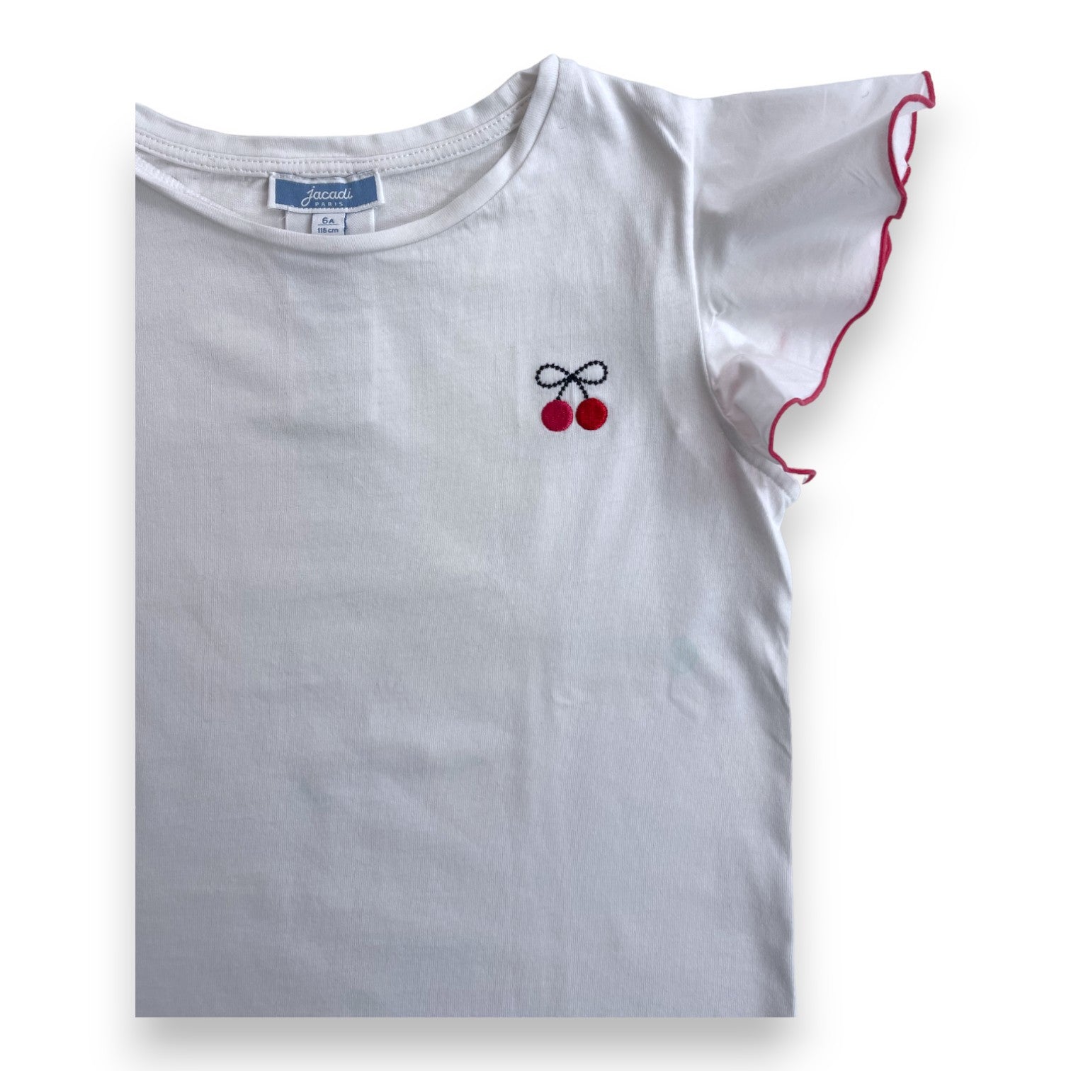 JACADI - T shirt blanc manches volantées - 6 ans