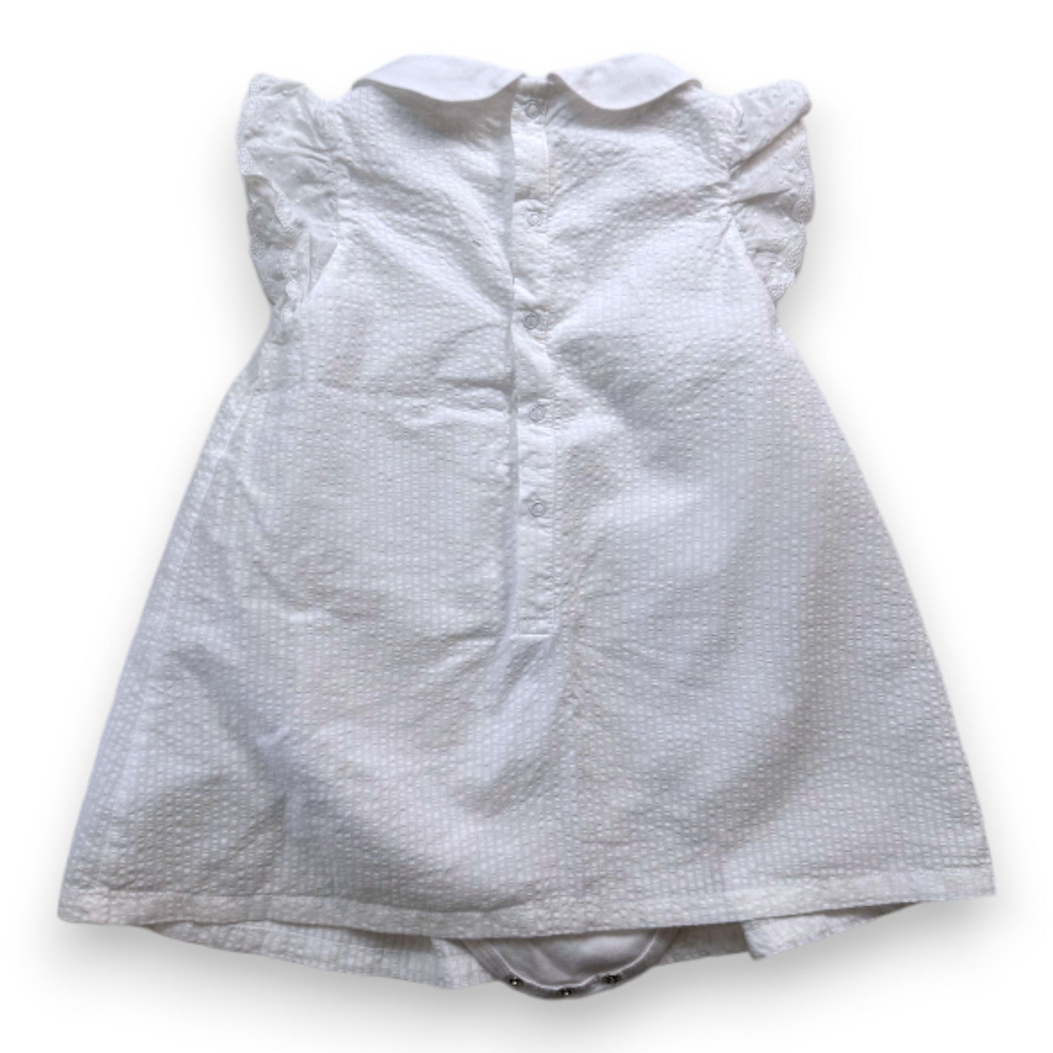 LARANJINHA - Weißes Kleid mit Stickerei - 18 Monate