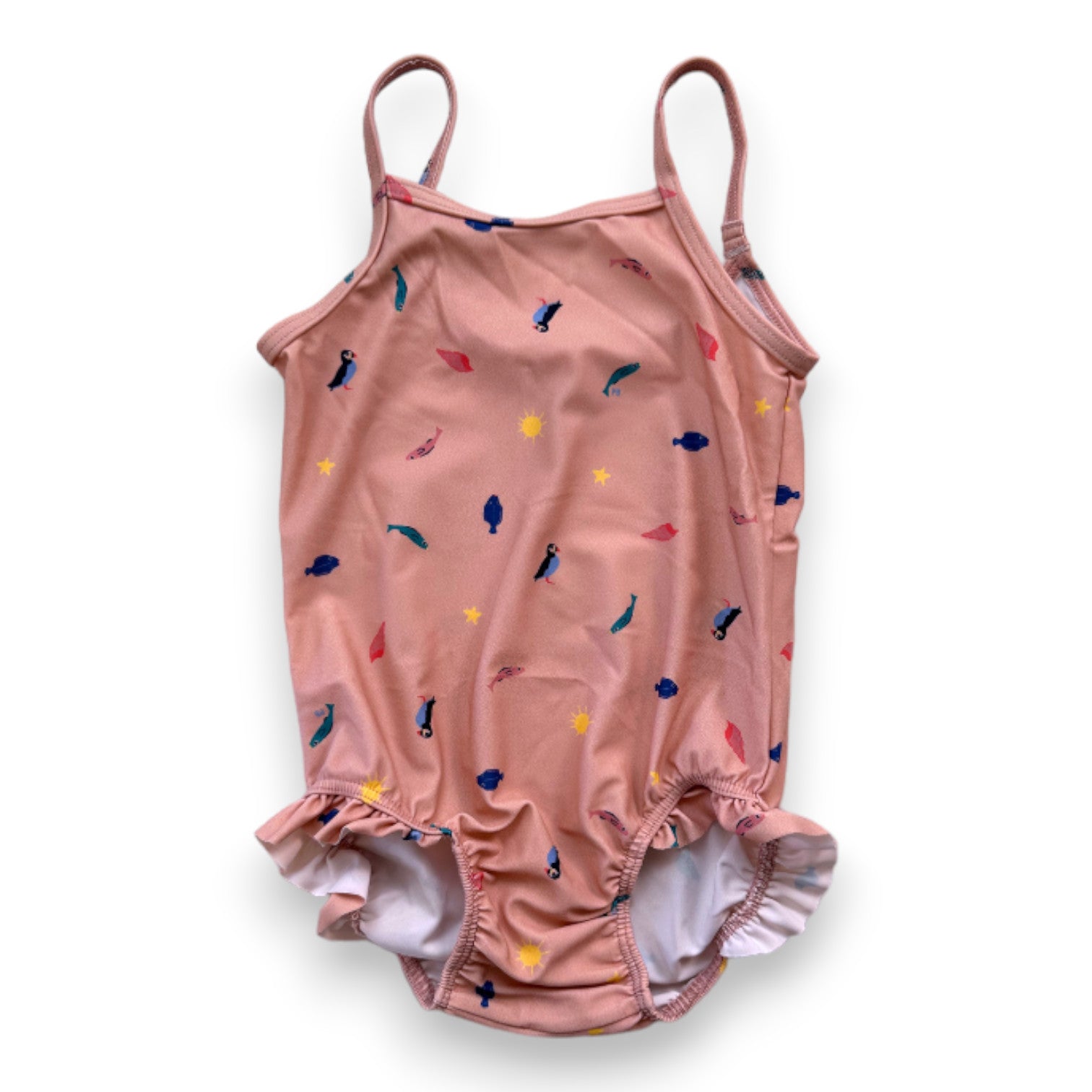 PETIT BATEAU - Rosa Badeanzug mit Prints - 18 Monate