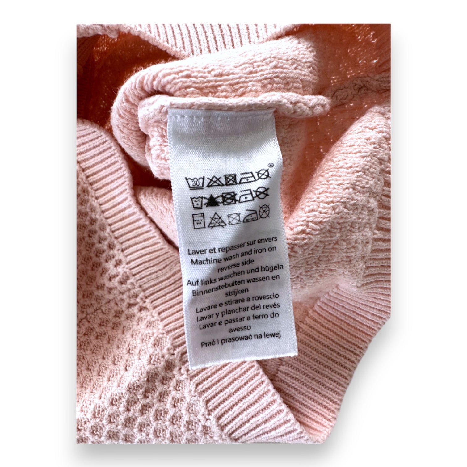 PETIT BATEAU - Cardigan rose texturé - 12 mois