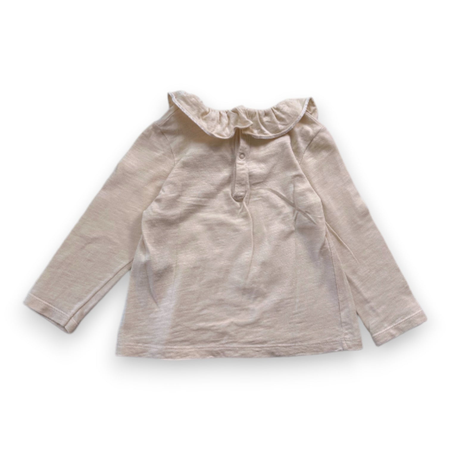 PETIT BATEAU - beiges Langarm-T-Shirt - 2 Jahre