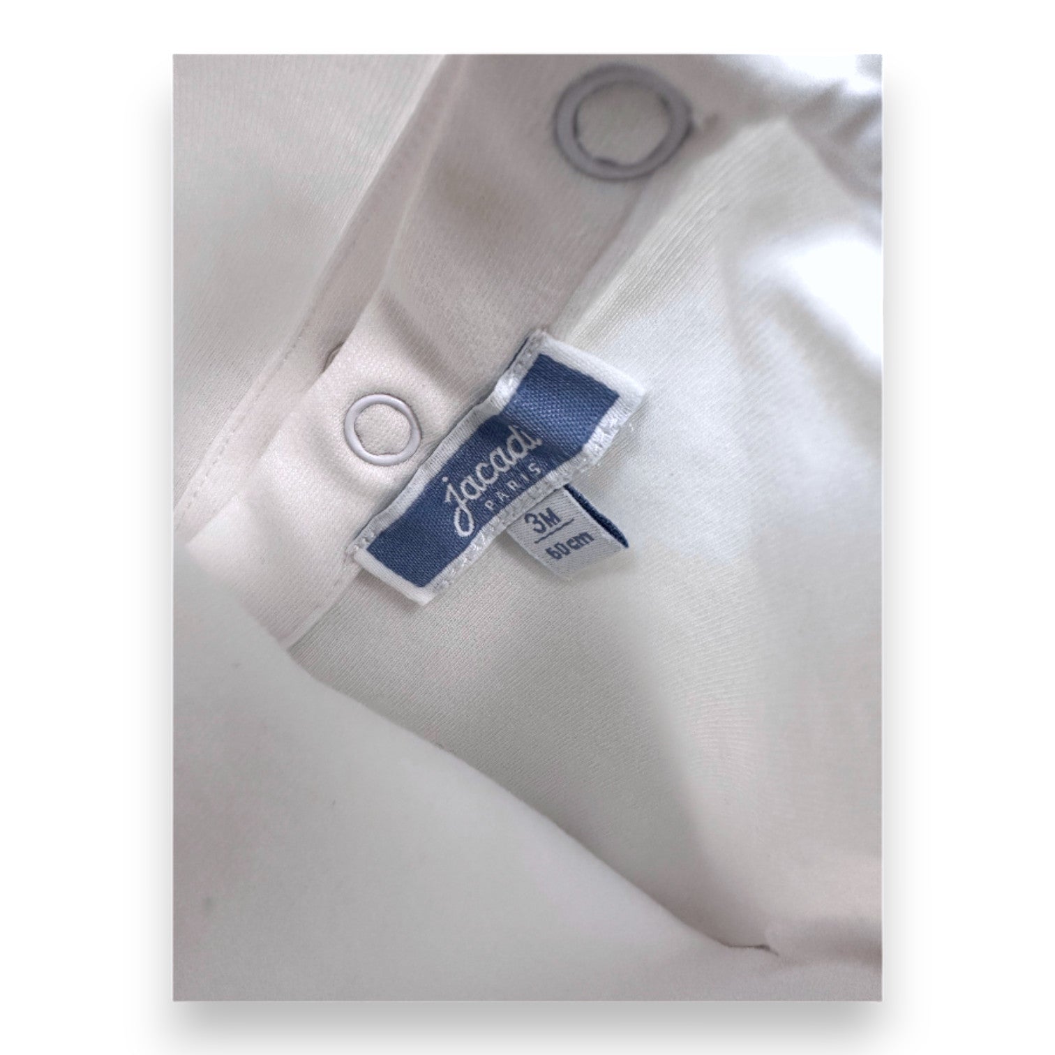 JACADI - White bodysuit with embroidered collar - 3 months