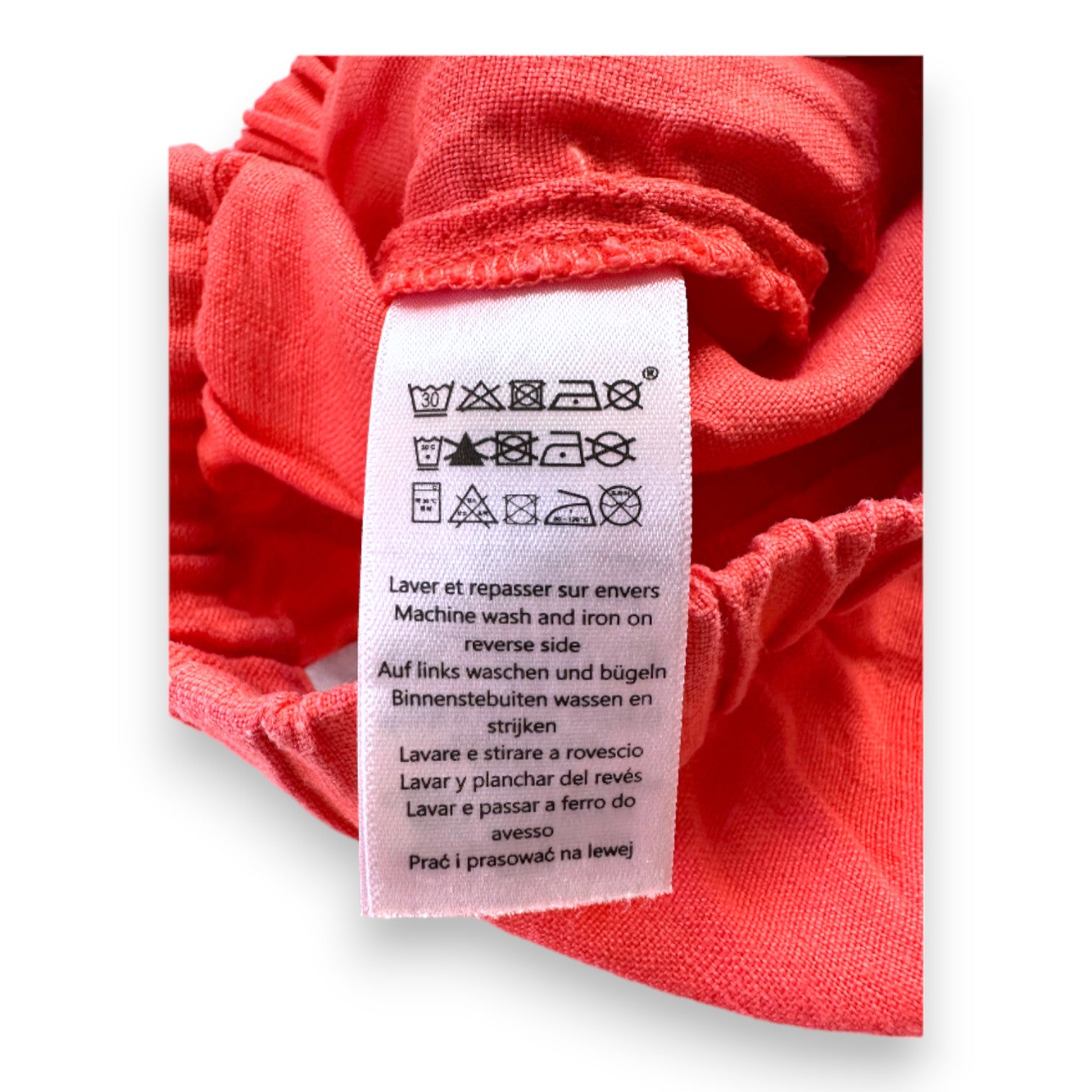 PETIT BATEAU - Orange Leinenshorts - 18 Monate