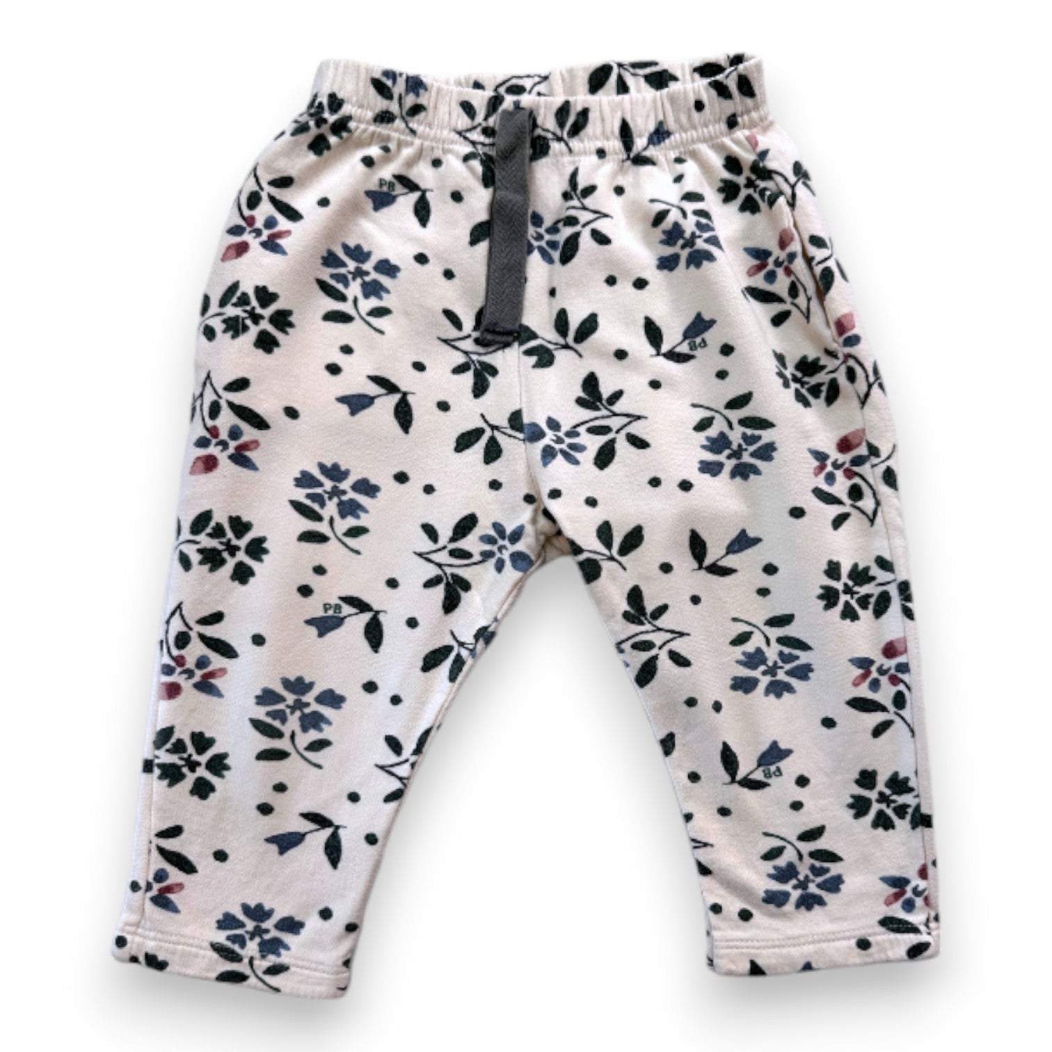 PETIT BATEAU - Beige Hose mit Blumenmuster - 12 Monate
