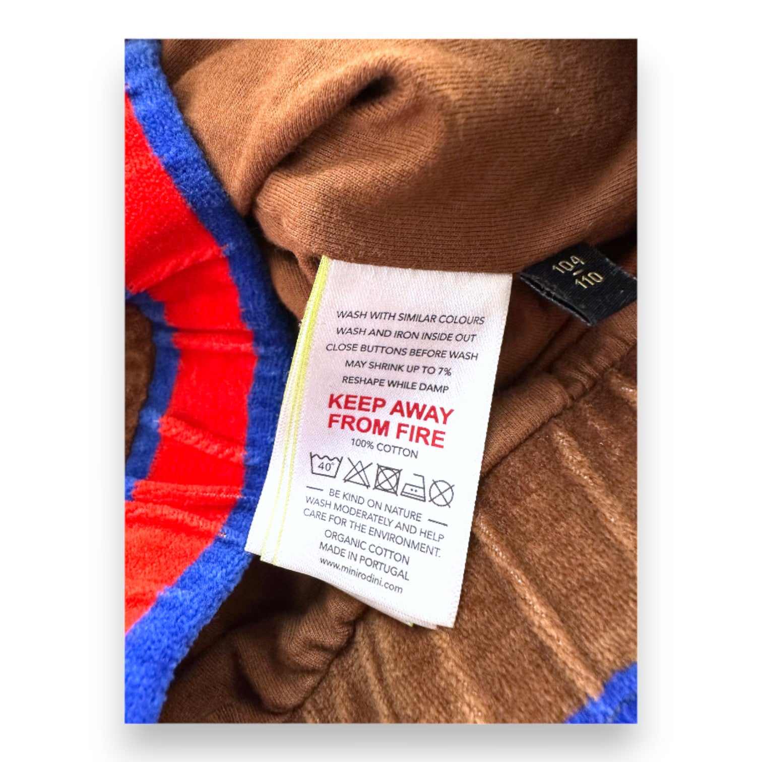 MINI RODINI - Braun gestreifte Samtjacke - 5 Jahre