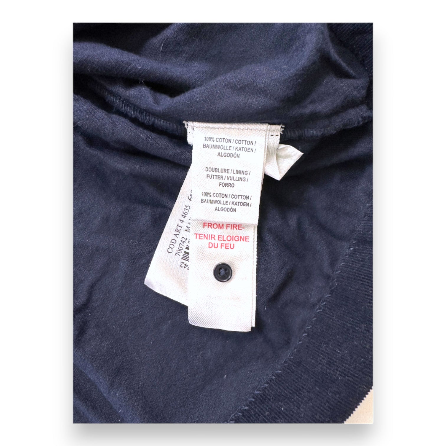 CYRILLUS - Robe smockée bleu marine en velours côtelé - 8 ans