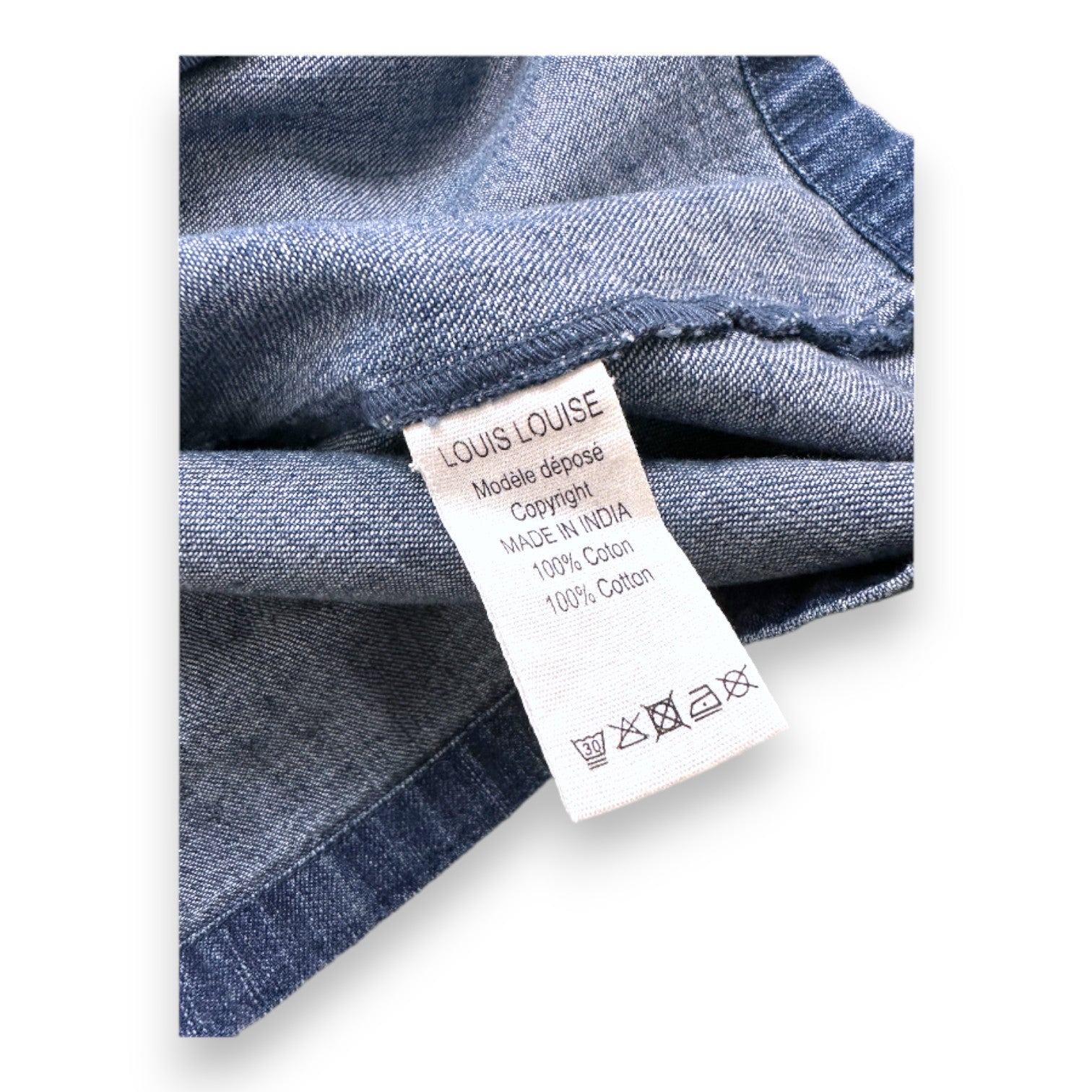 LOUIS LOUISE - Long-sleeved denim dress - 8 years