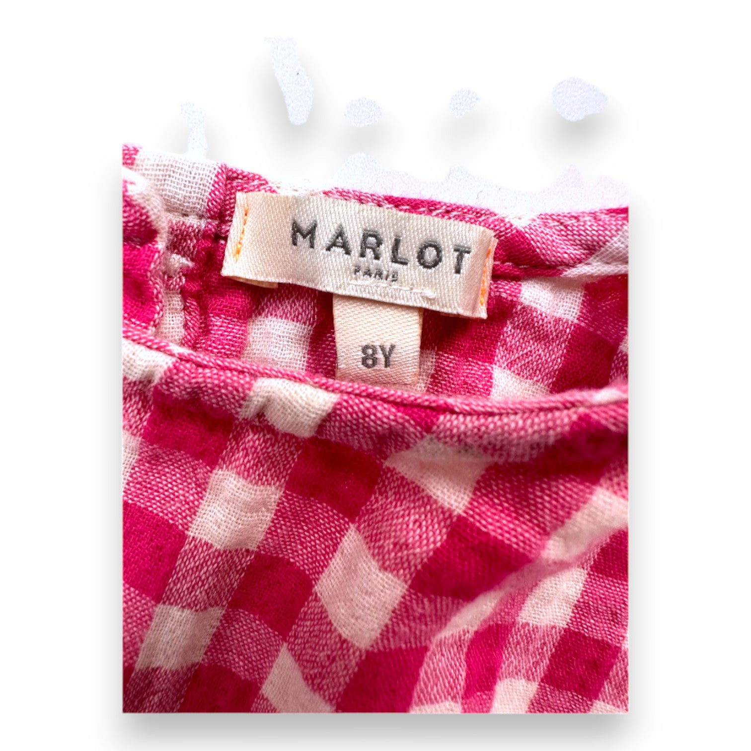 MARLOT PARIS - Pink gingham dress - 8 years
