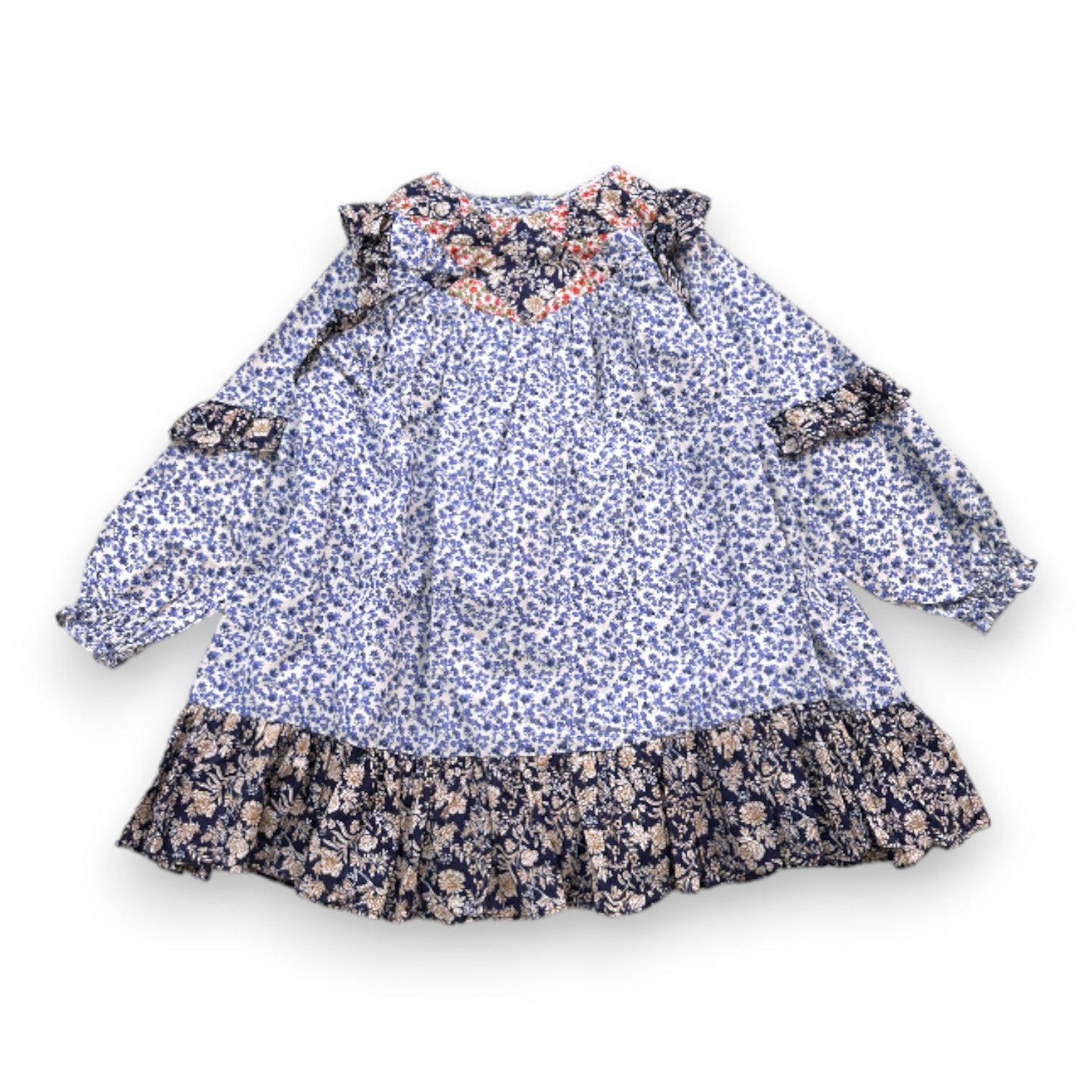 LOUISE MISHA - Buntes Patchworkkleid mit Blumenmuster - 8 Jahre