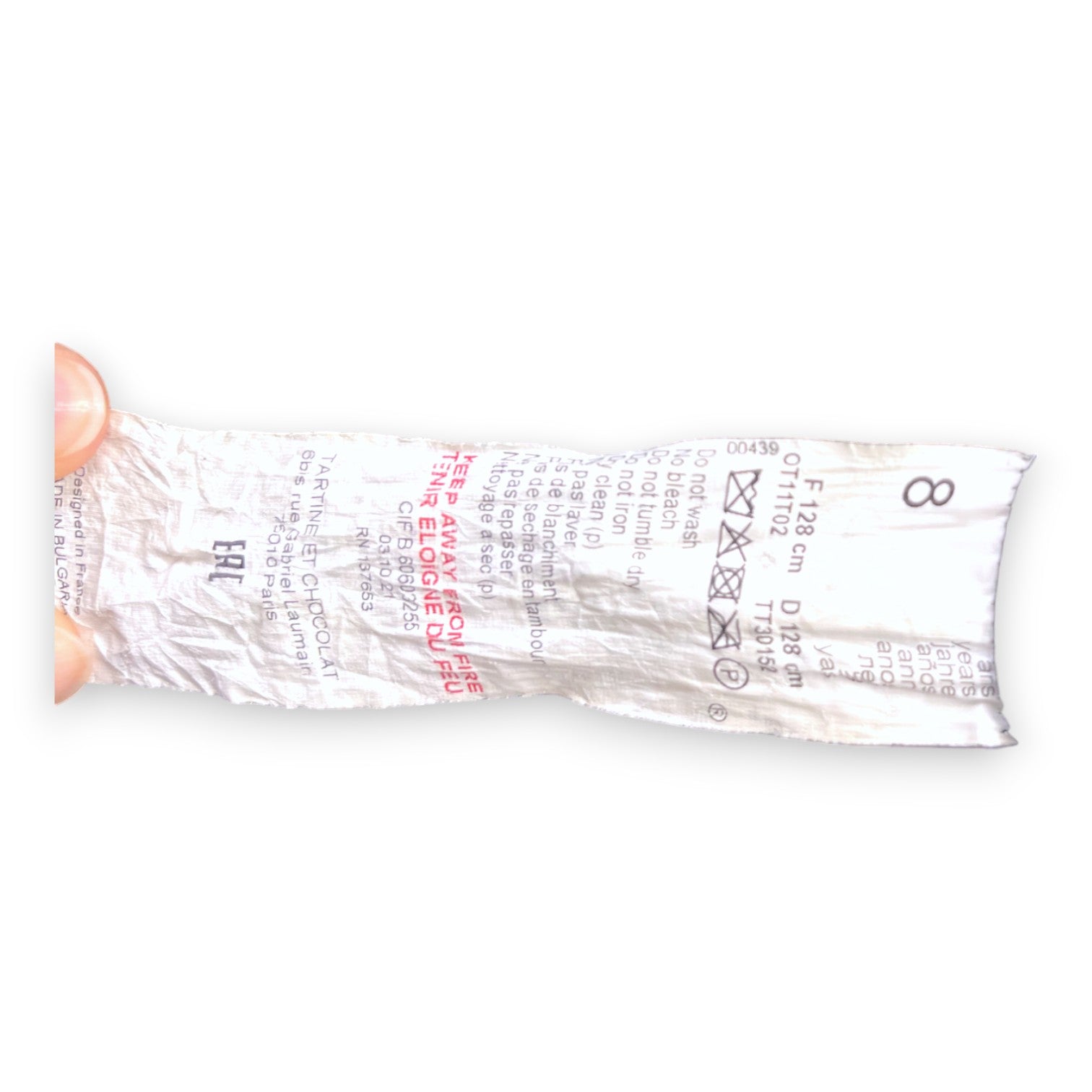 TARTINE & CHOCOLAT - Robe noire en velours col dentelle - 8 ans