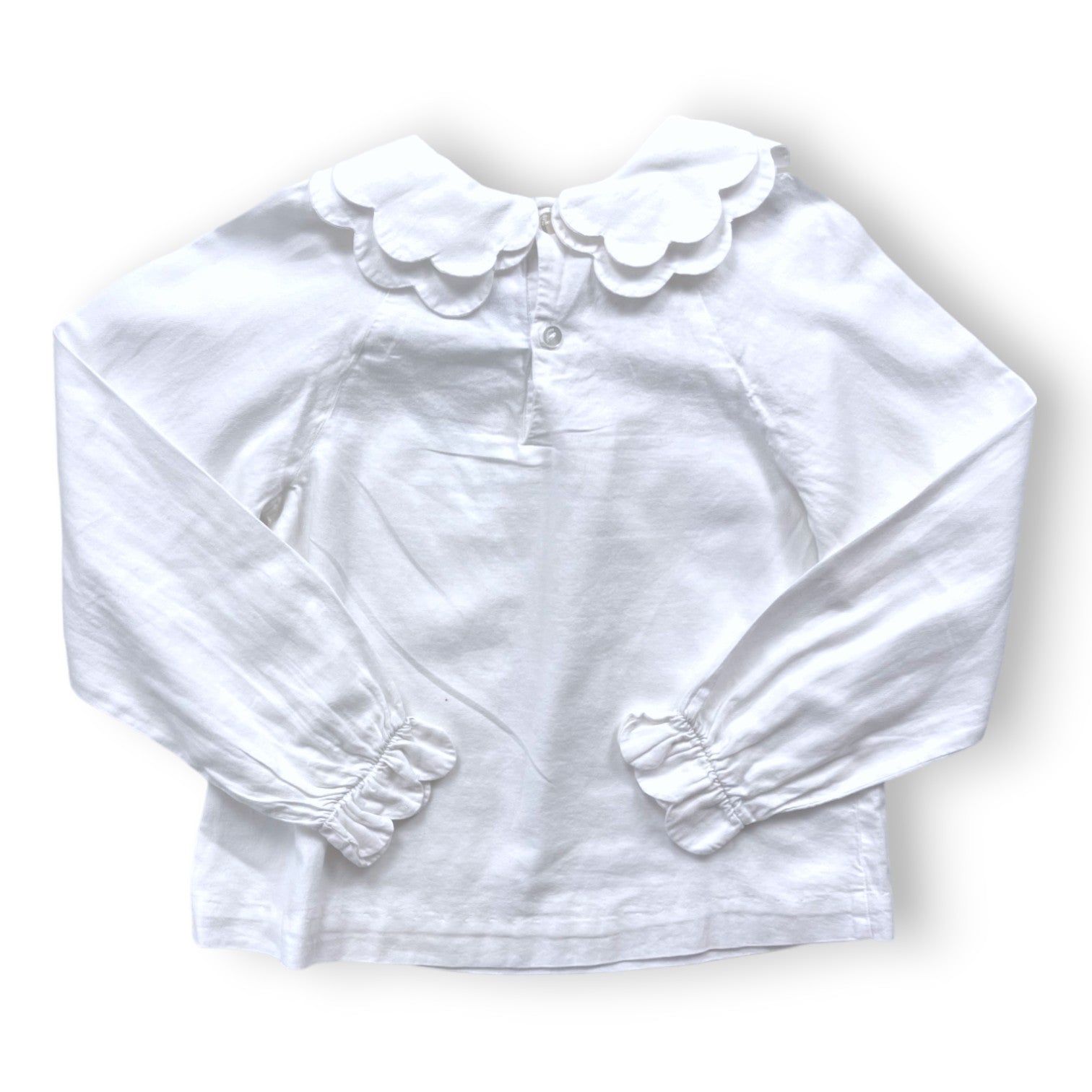 JACADI - White long-sleeved T-shirt - 8 years