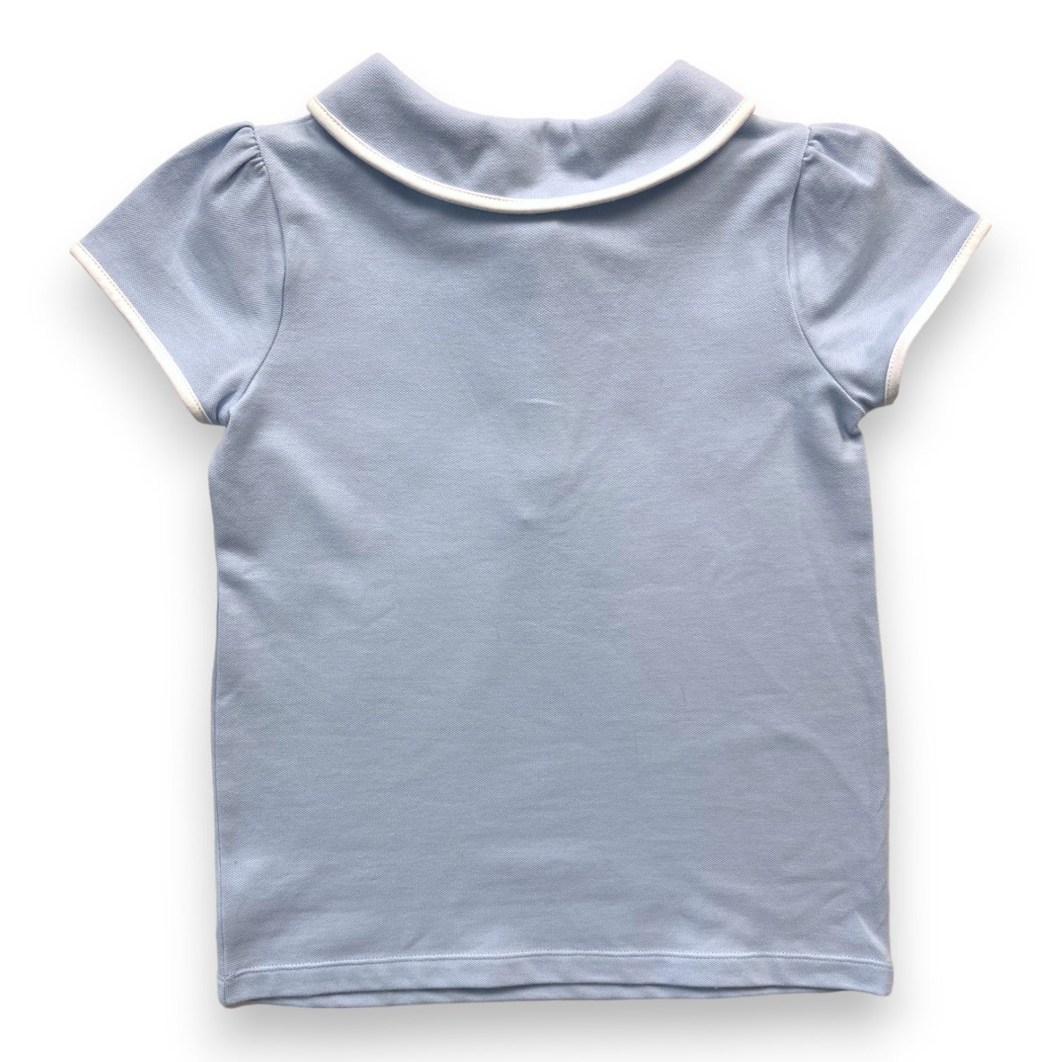 JACADI - Blue polo shirt with white trim - 8 years