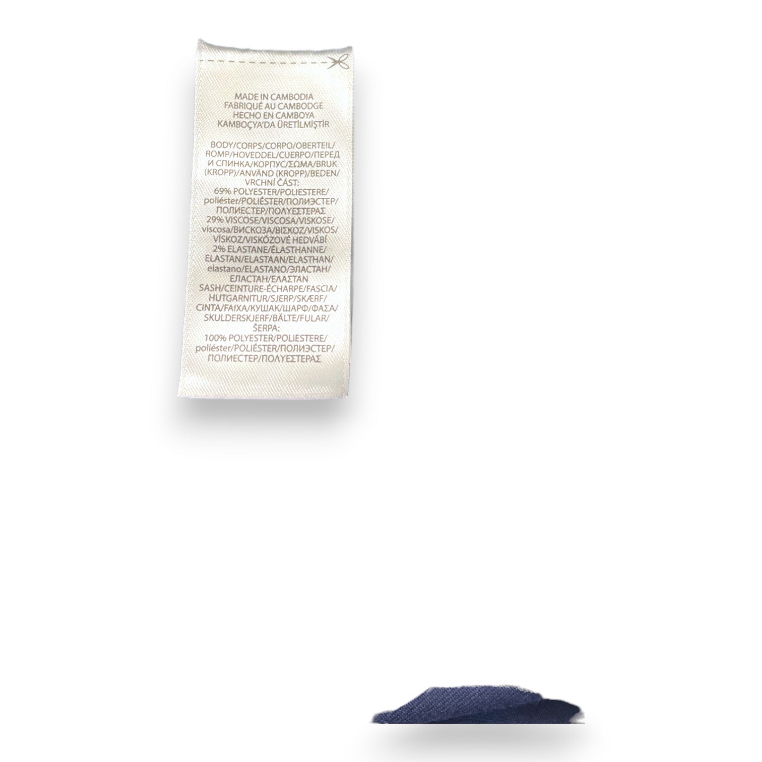 RALPH LAUREN - Navy blue belted dress (new) - 8/10 years