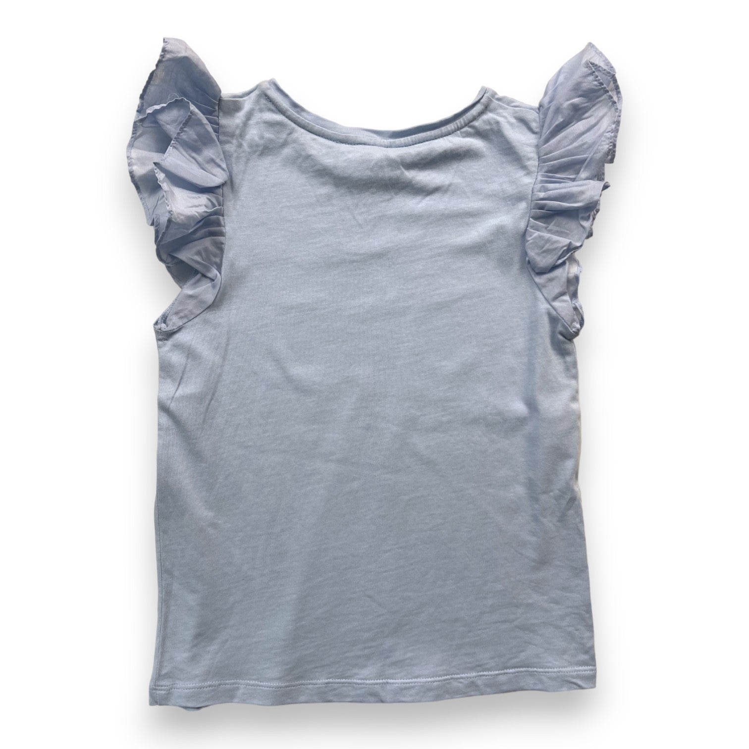 JACADI - T shirt bleu ciel manches volantées - 8 ans