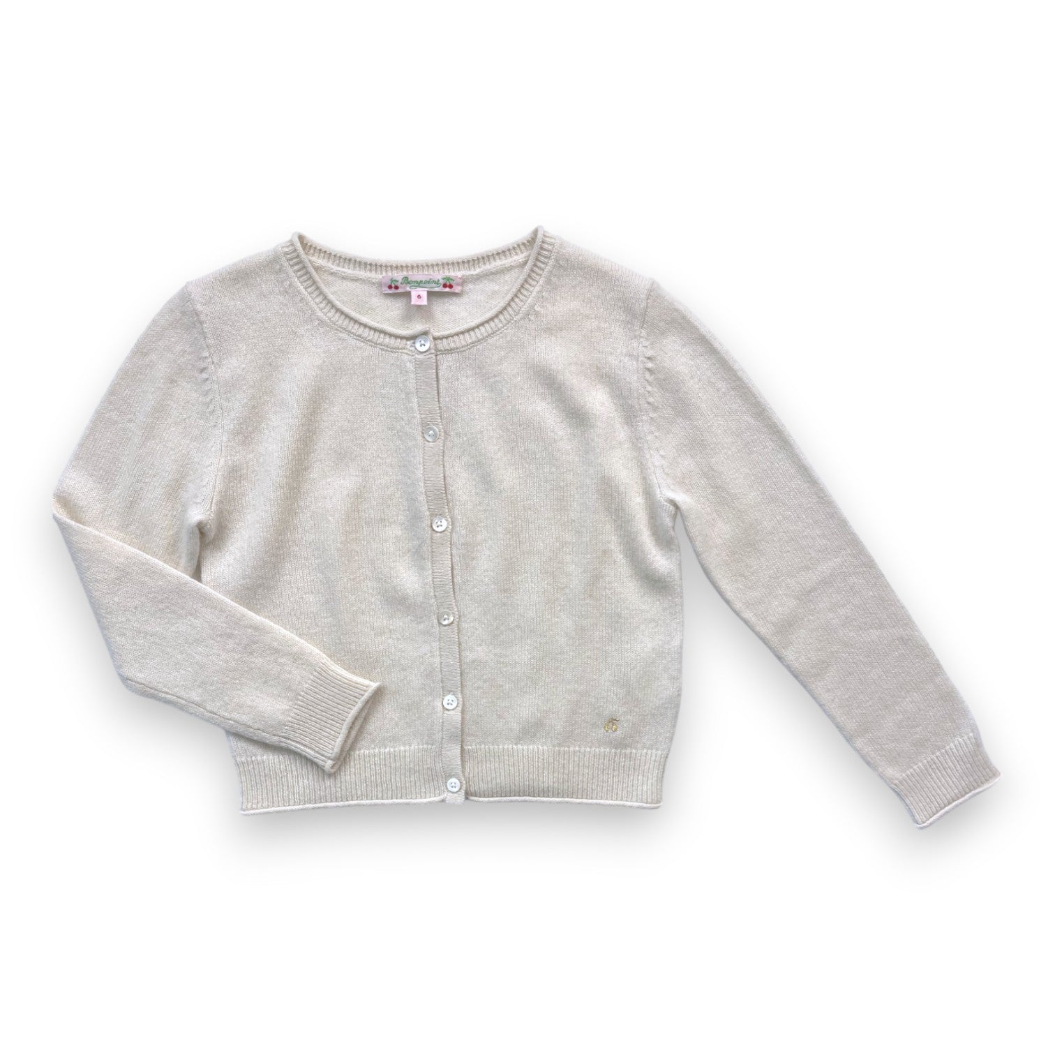 BONPOINT - Cardigan crème en cachemire - 6 ans